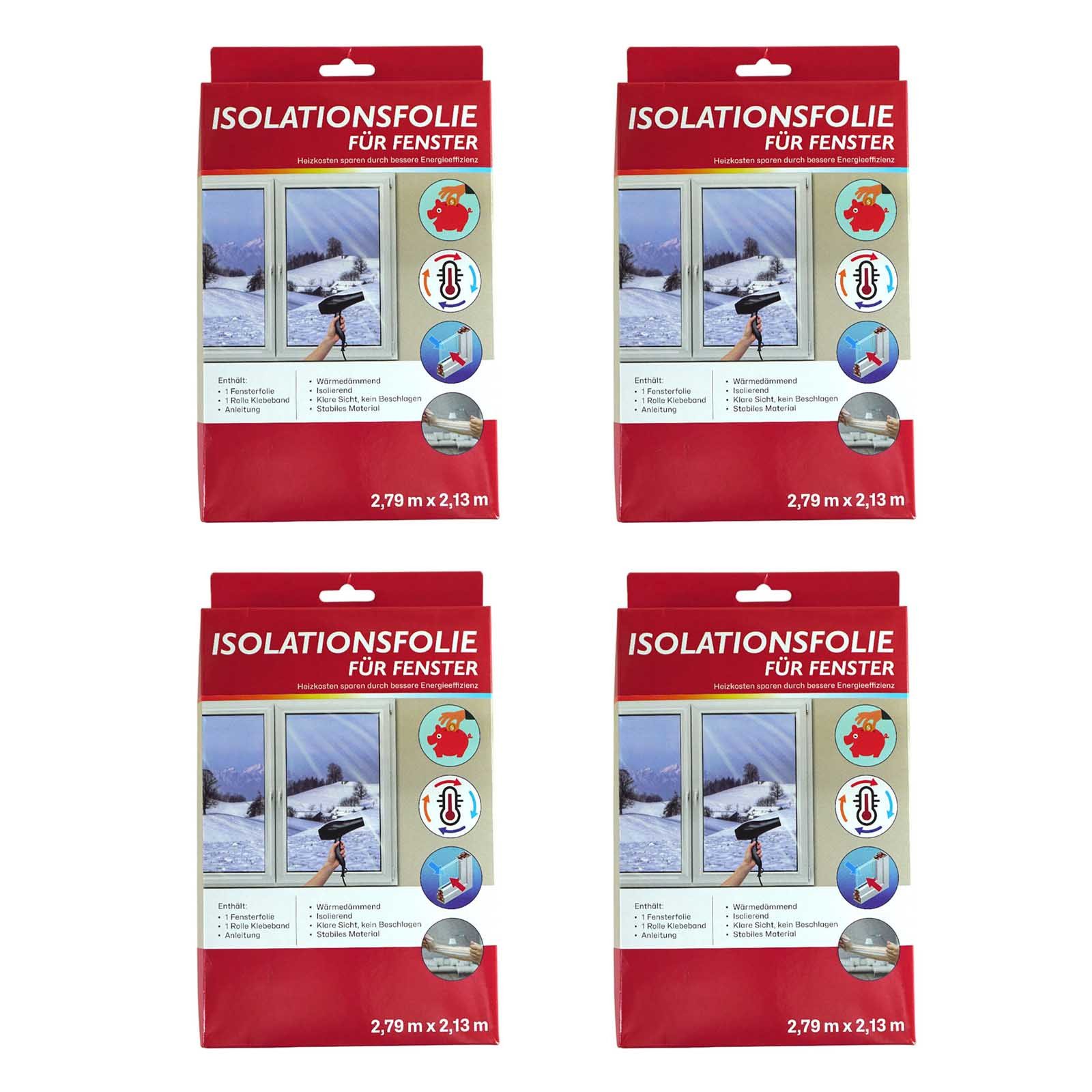 HAC24 Fensterfolie 4x Isolationsfolie für Fenster Isolierfolie Wärmeschutz günstig online kaufen