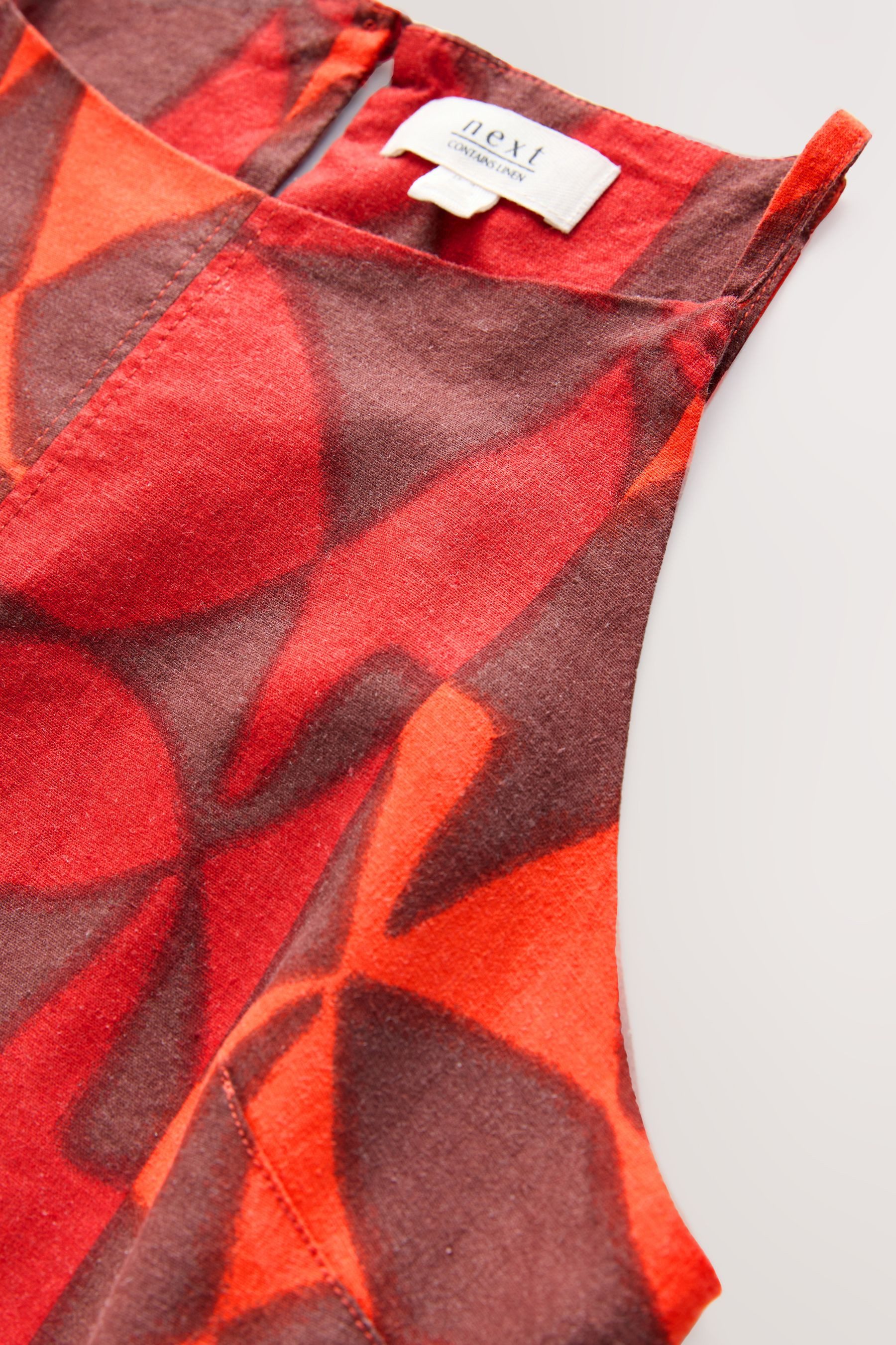 Next Minikleid Ärmelloses Mini-Stretchkleid aus Leinengemisch (1-tlg) günstig online kaufen