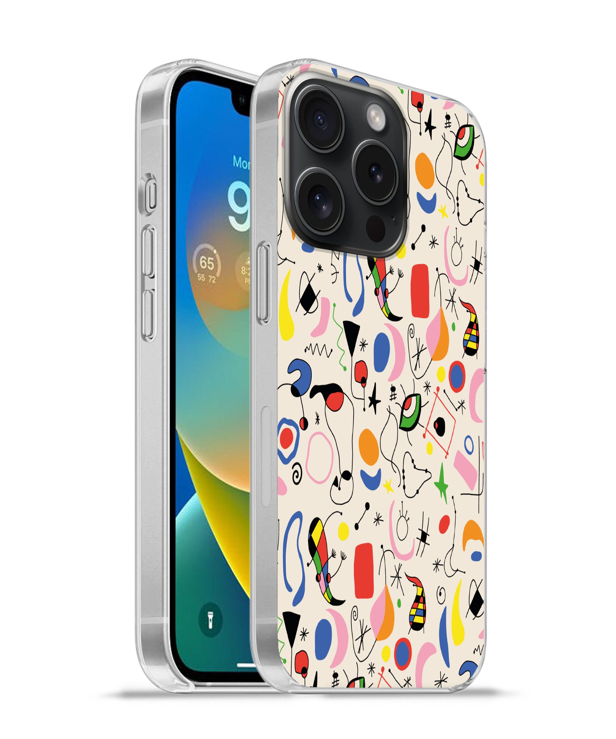 MuchoWow Handyhülle für Apple iPhone 15 Pro Muster - Abstrakt - Kunst, Smartphone-Bumper, Print, Handy Schutzhülle Dünn