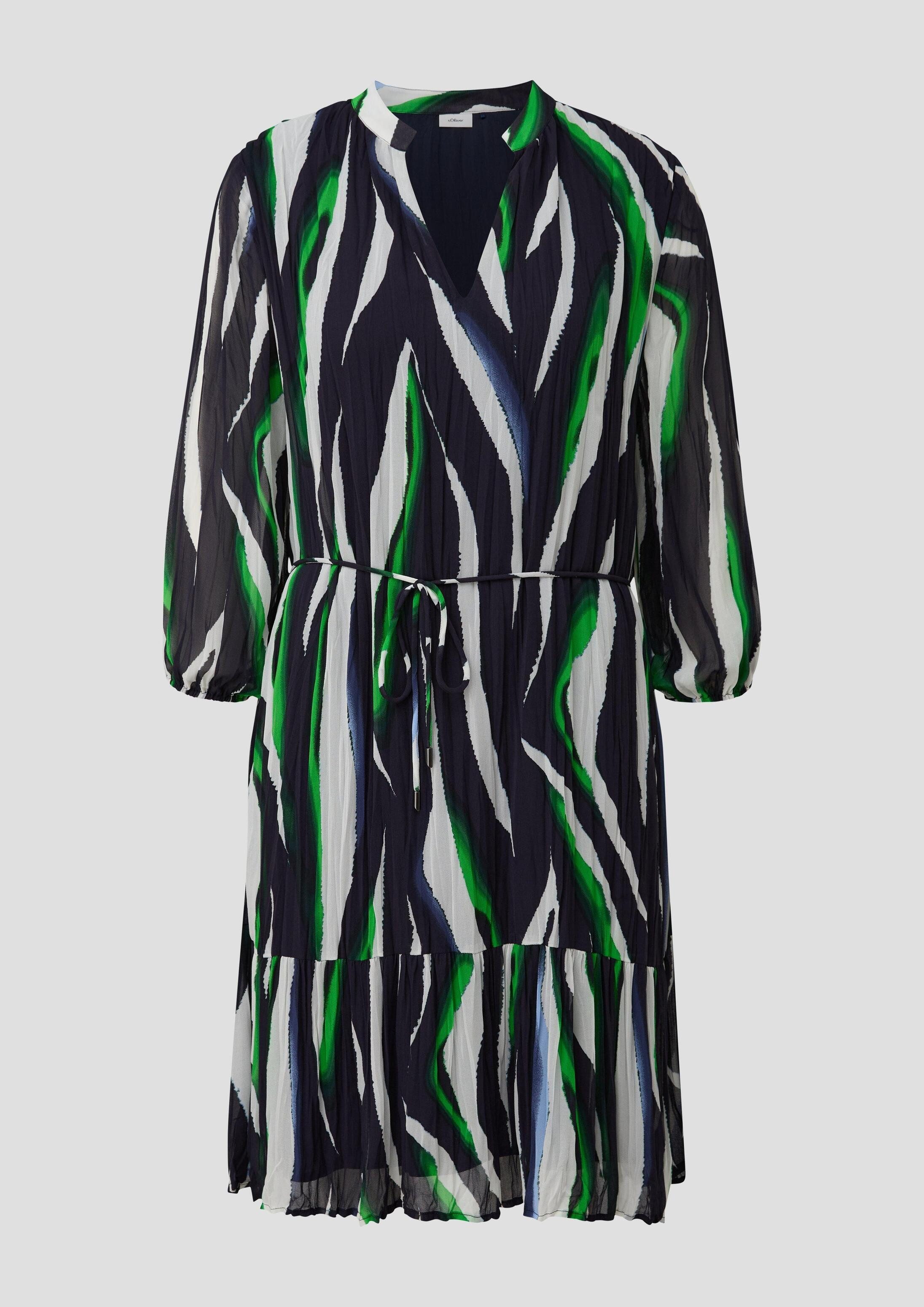 s.Oliver Minikleid Kleid Volantskleid mit weiten Ärmeln