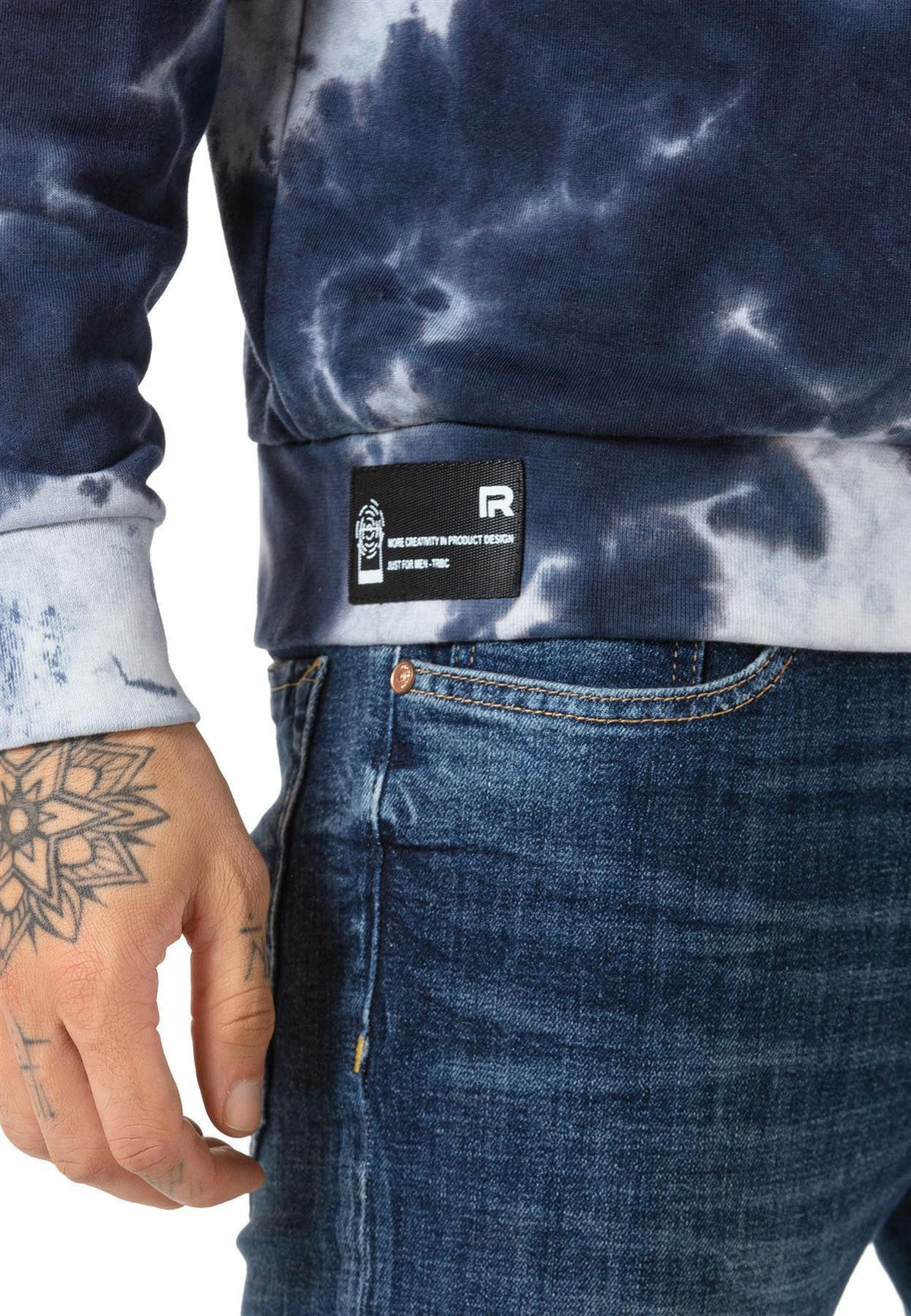 RedBridge Sweatshirt dezent oversized im Batik Look