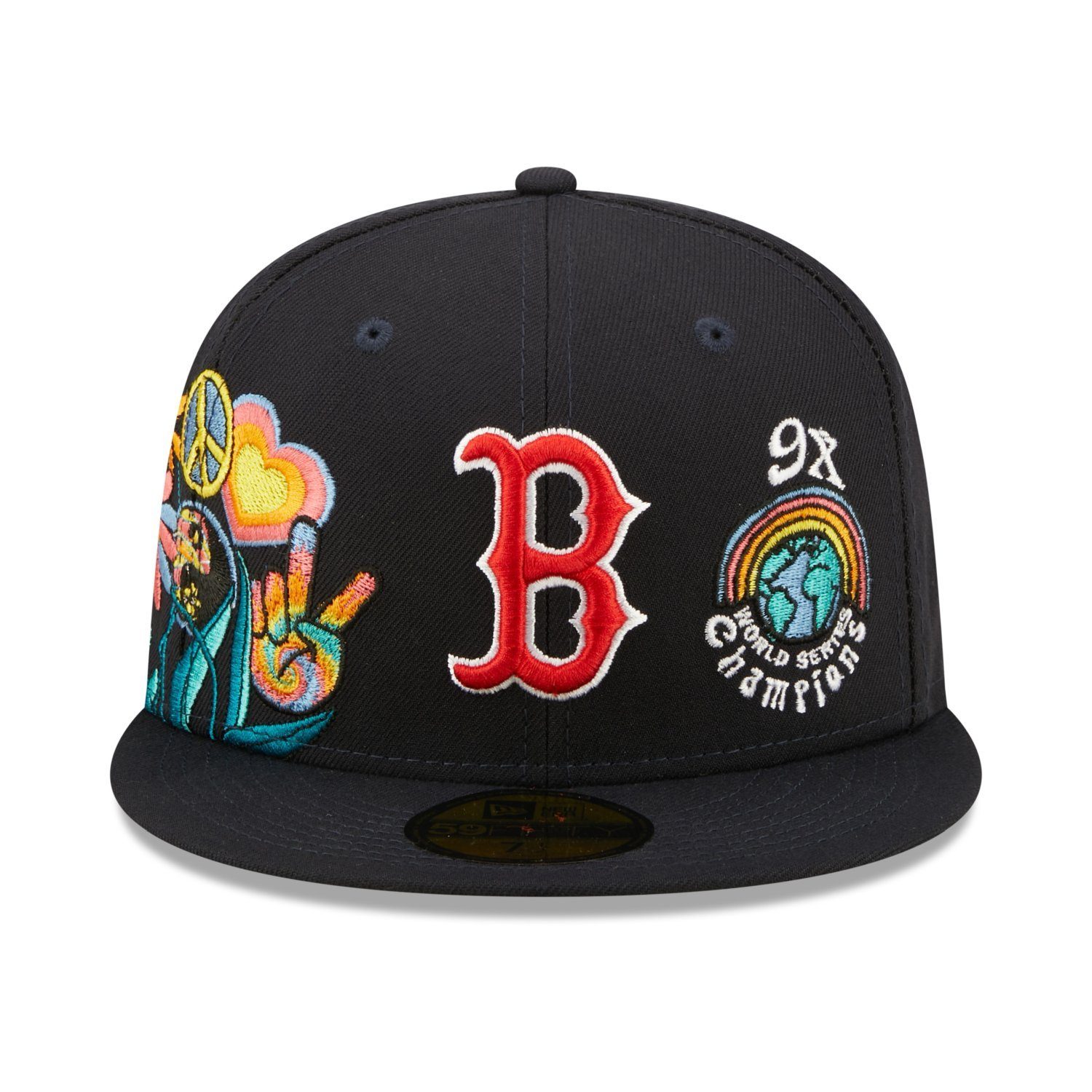 Red GROOVY 59Fifty Boston Fitted Sox Cap New Era