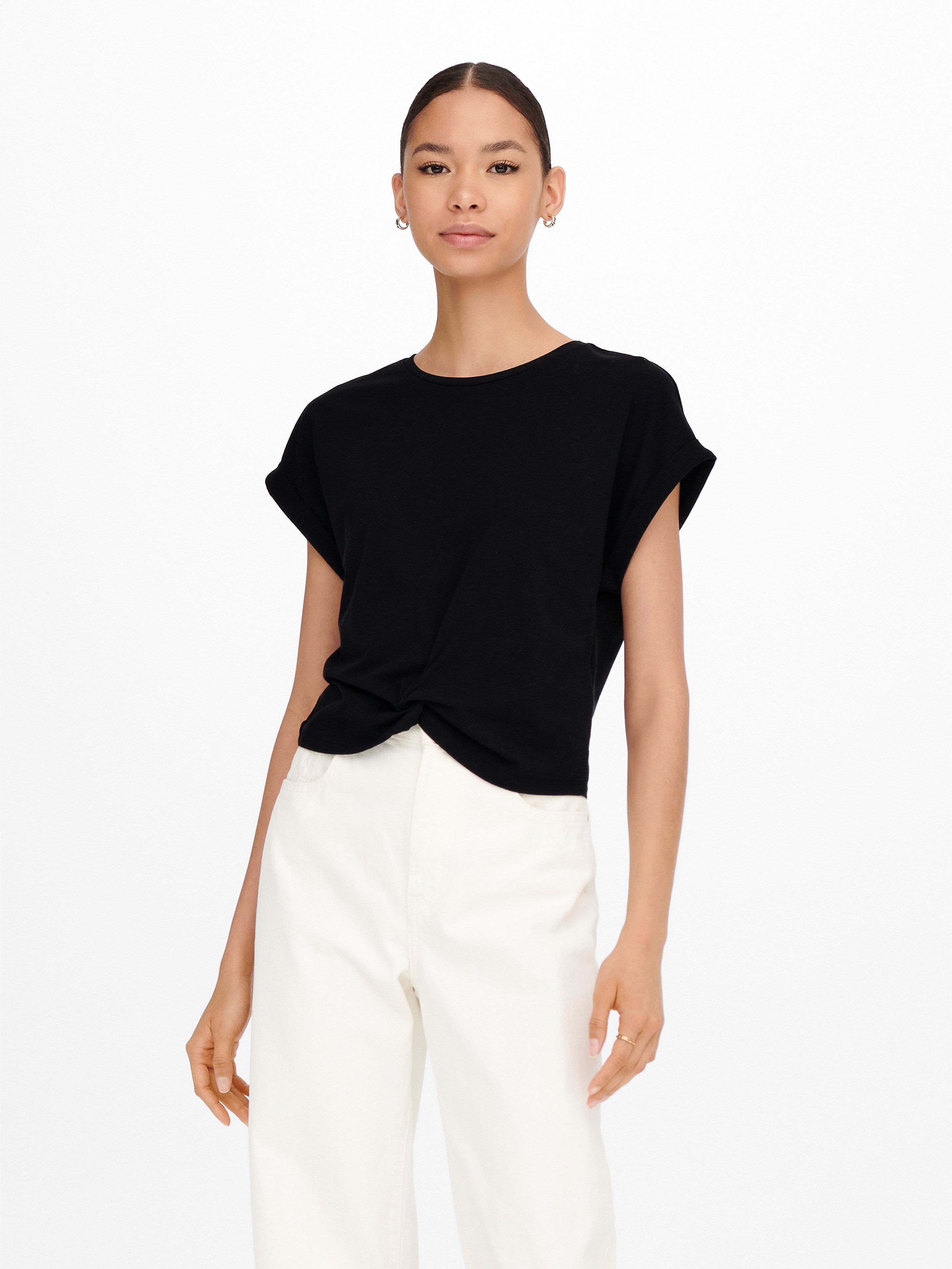 ONLY Kurzarmshirt ONLREIGN S/S KNOT TOP günstig online kaufen