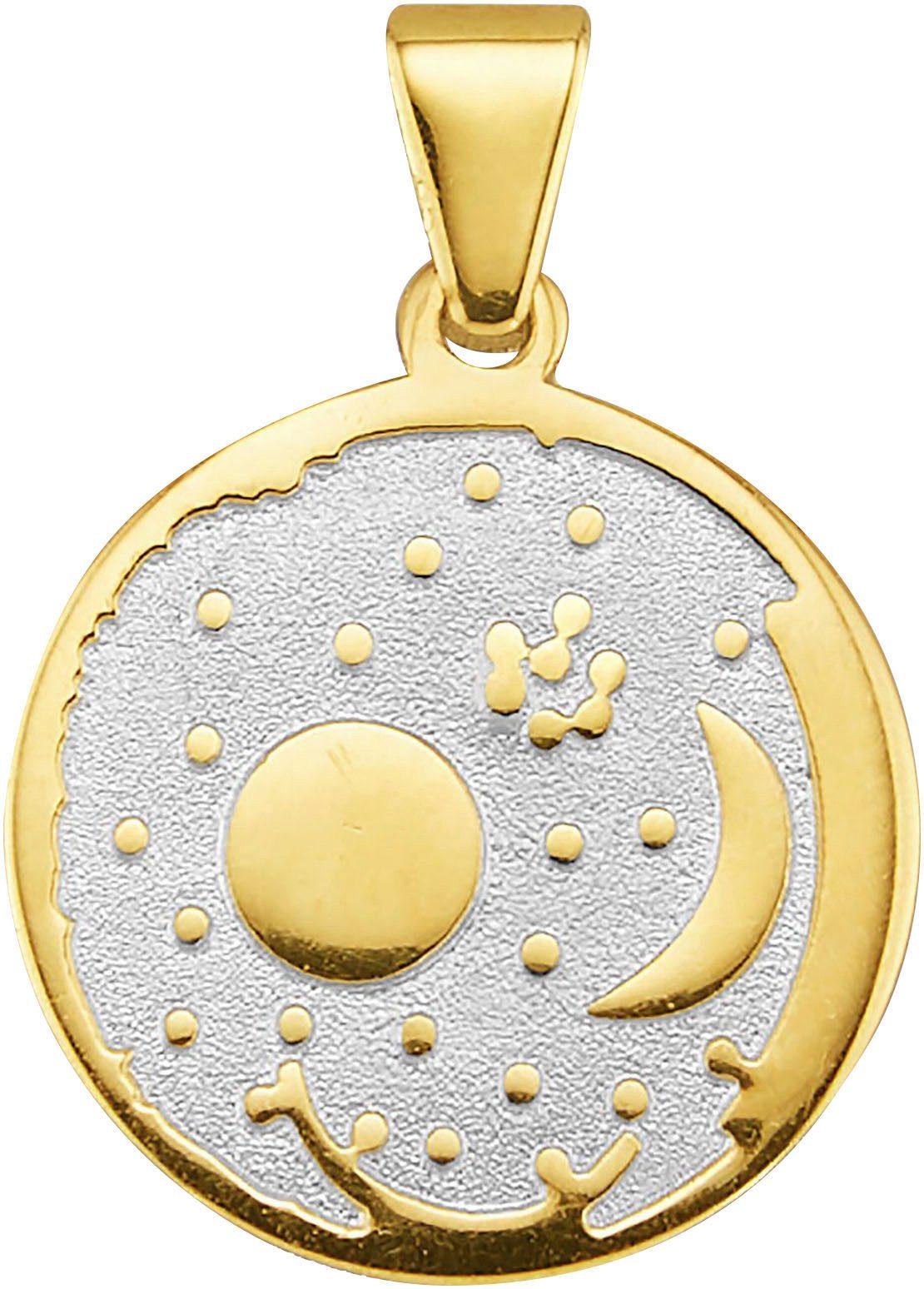 Firetti Kettenanhänger Schmuck Geschenk Gold 585 Halsschmuck Himmel Sonne Mond Sterne