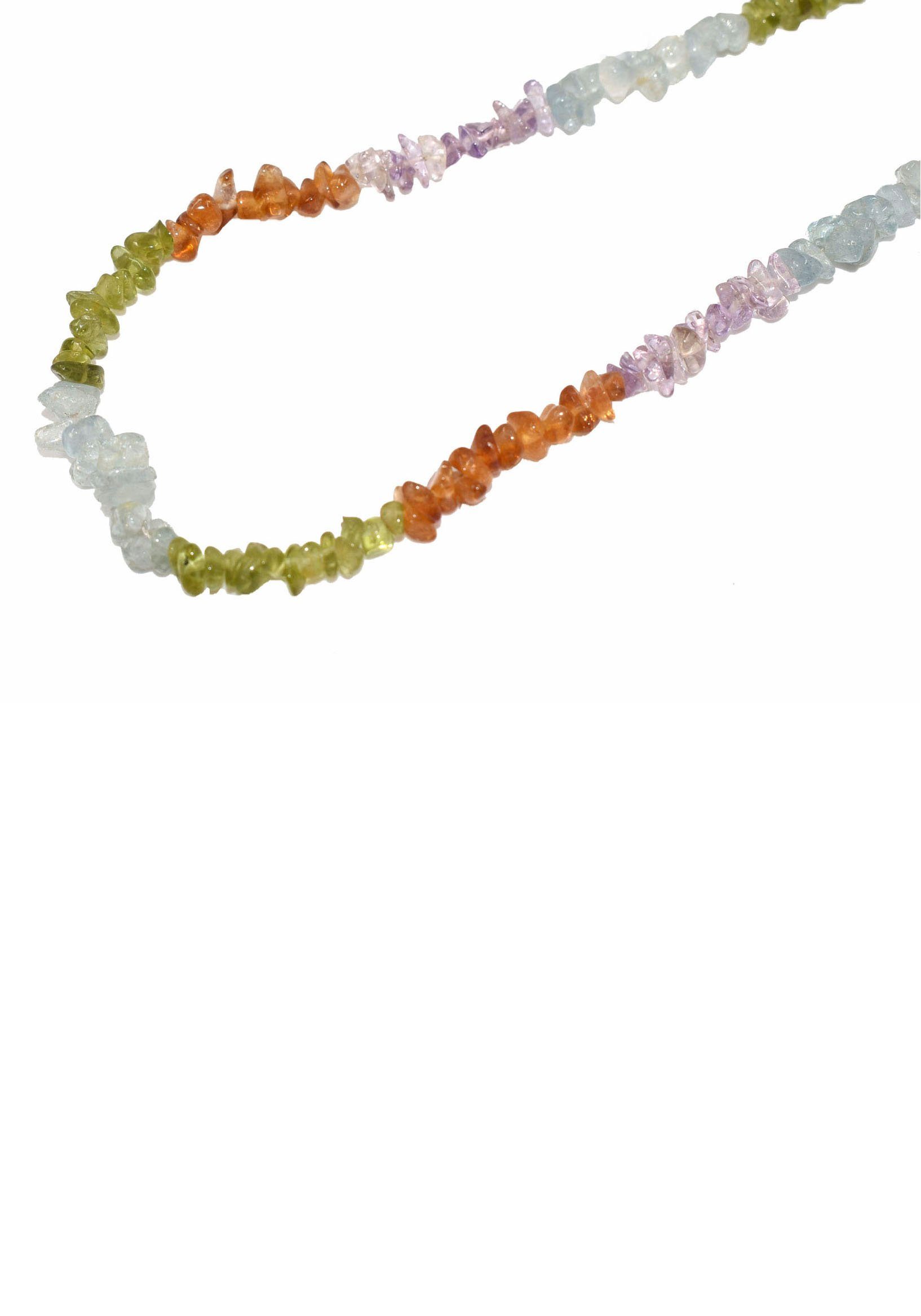 Firetti Collier Schmuck Geschenk Halsschmuck Halskette Edelstein Farbstein Peridot, Made in Germany - mit Amethyst, Aquamarin, Citrin, Peridot