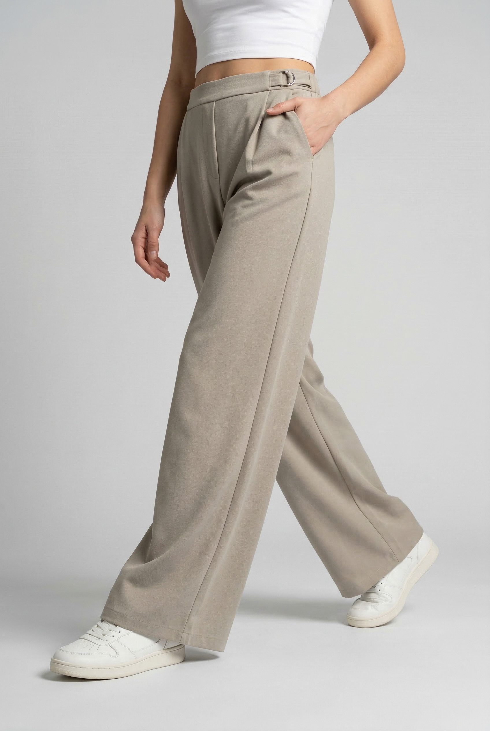 ONLY Anzughose ONLSANIA LIFE WIDE BUCKLE PANT JRS Materialmix günstig online kaufen
