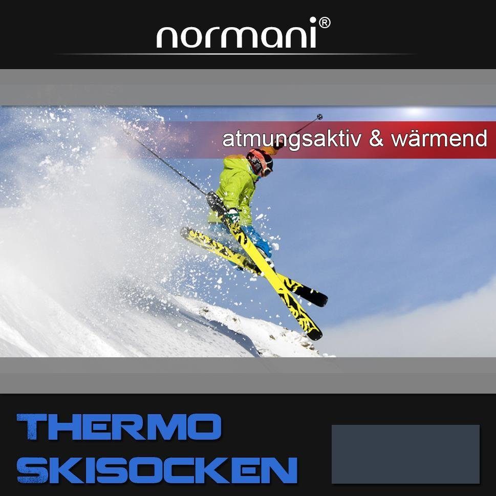 normani Skisocken 2 Paar Ski-Kniestrümpfe New-Style (2 Paar) mit Schurwolle