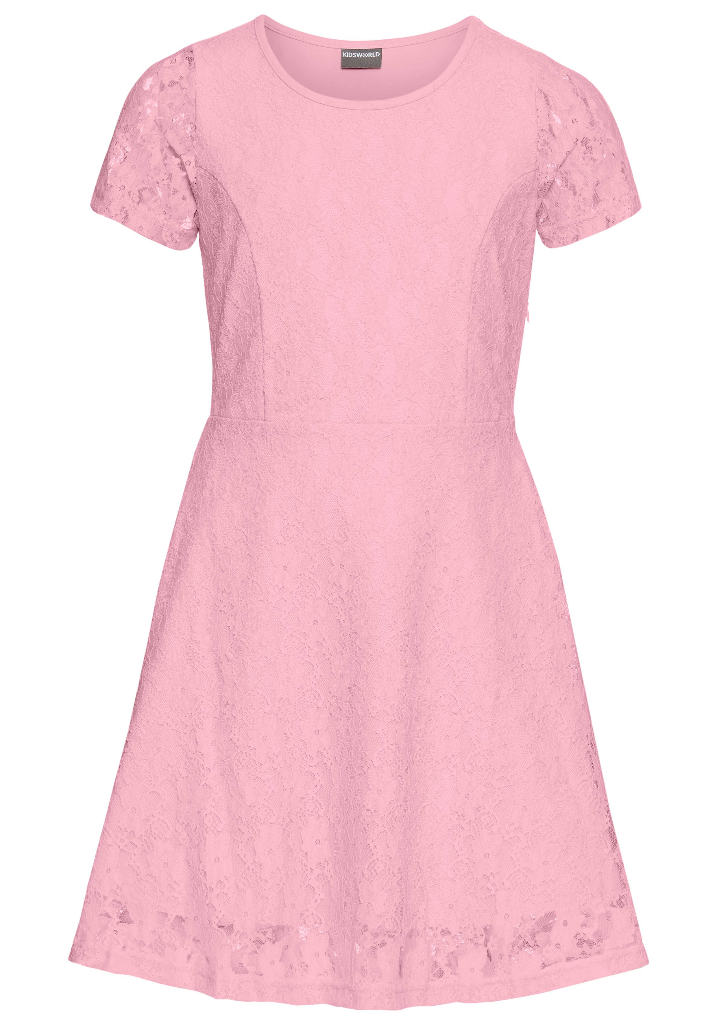 KIDSWORLD Spitzenkleid Jerseykleid mit aufwendiger Spitze Festliches Kleid mit Spitze. € 42,99, (€ 42,99 pro 1 Stk).