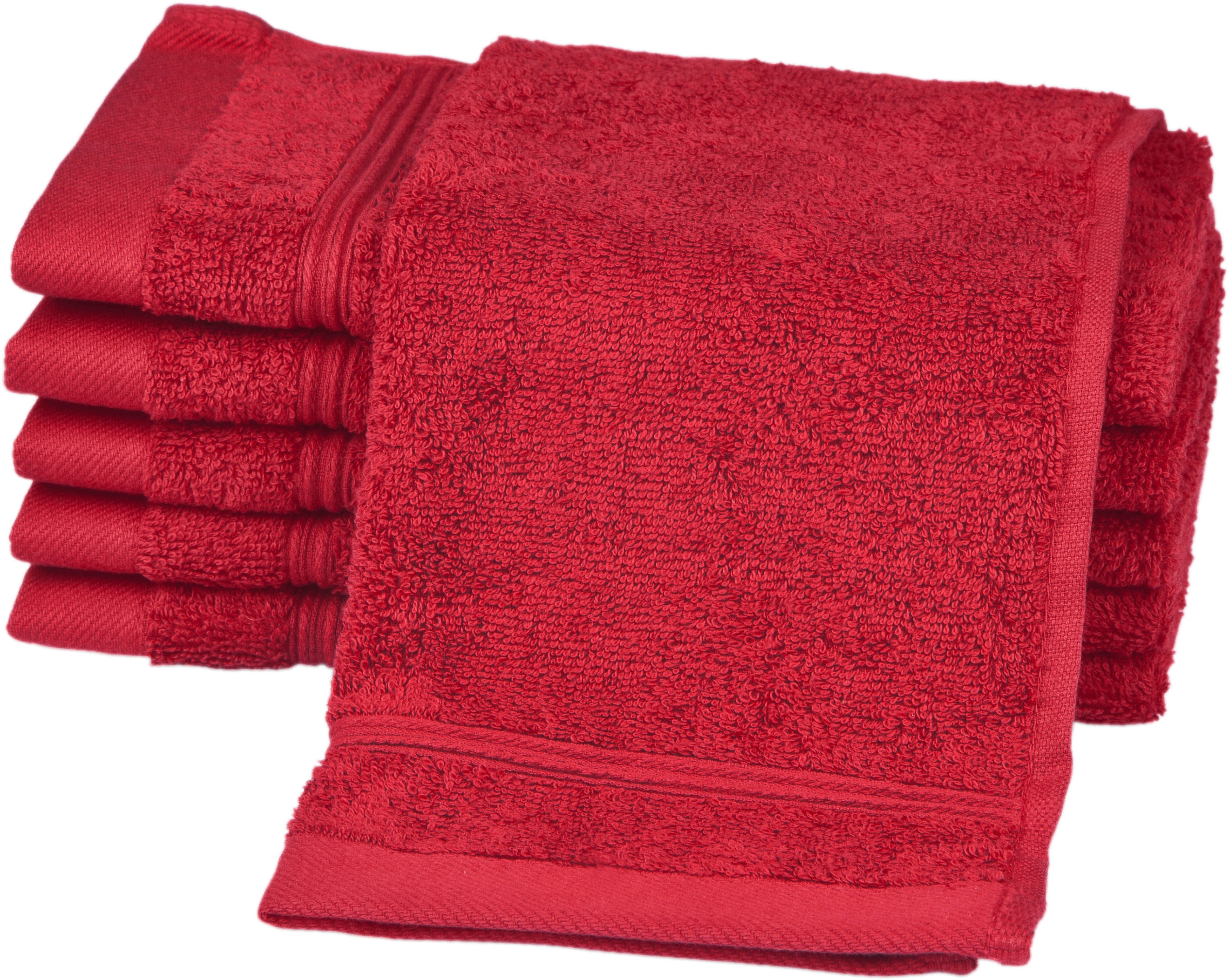 ROSS Gästehandtücher Rubin, Frottier (Packung, 6-St), 100% Baumwolle günstig online kaufen