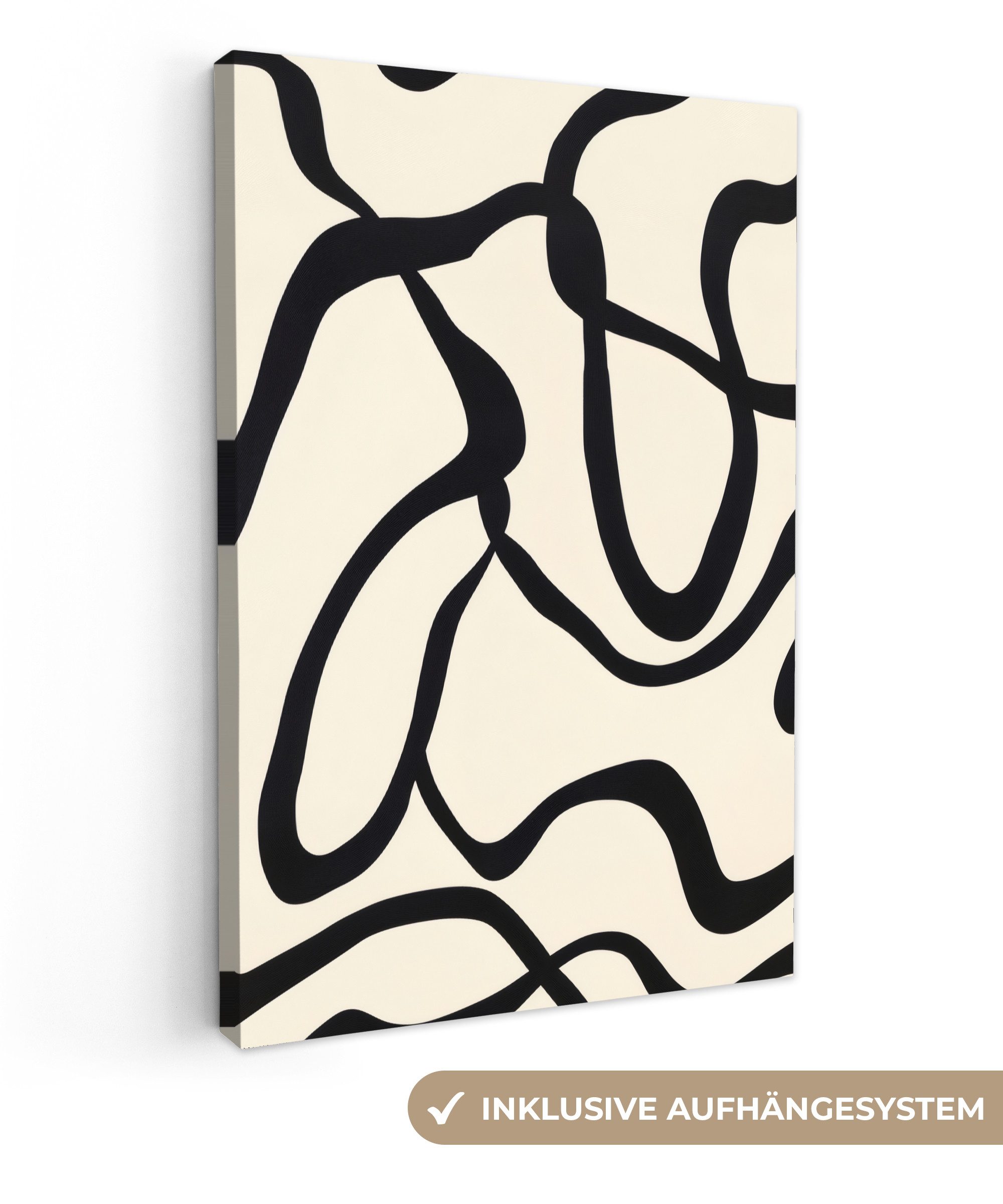 OneMillionCanvasses® Leinwandbild Abstrakt - Linien - Modern - Beige, Fotod günstig online kaufen