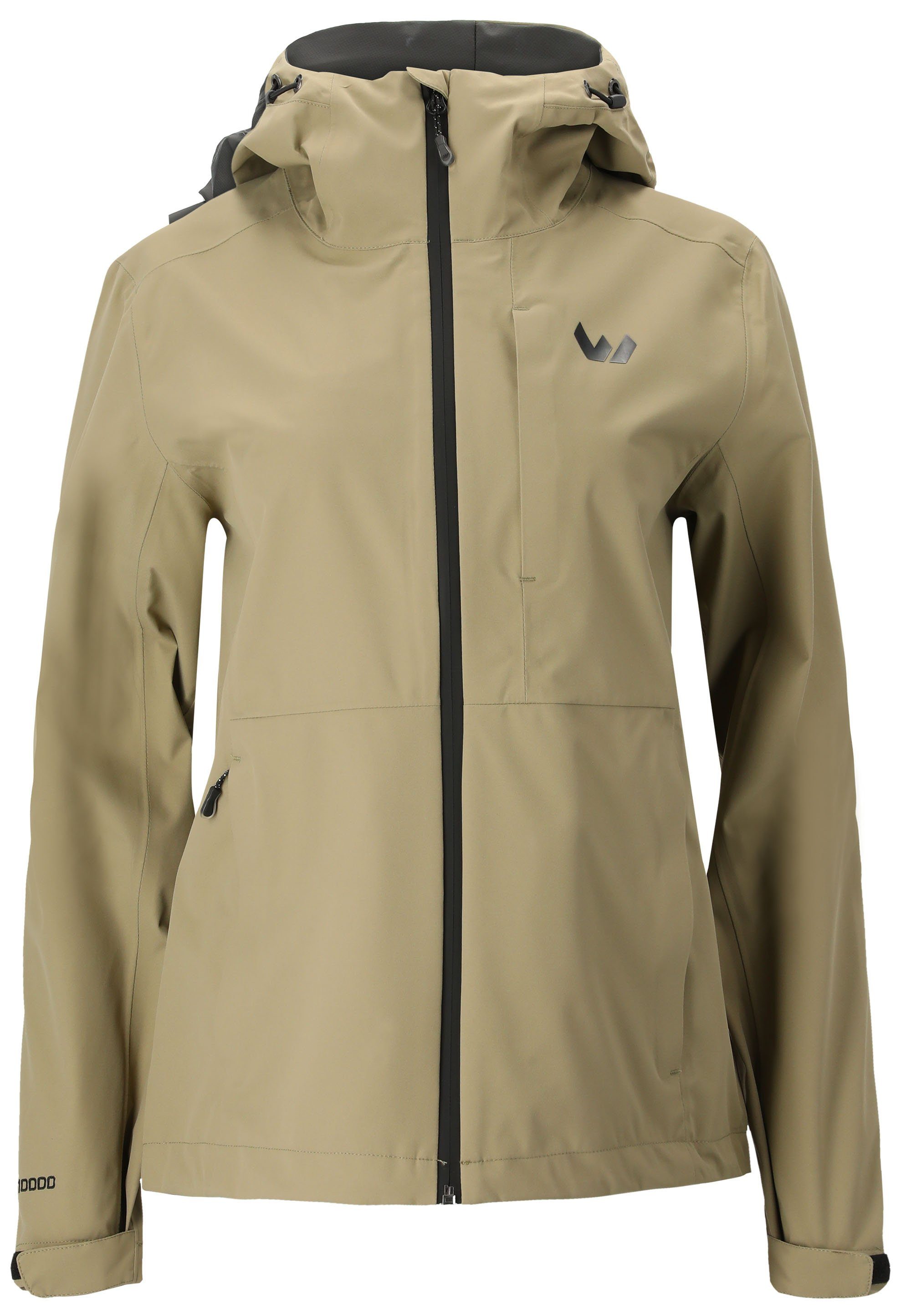 Material khaki aus Osbourne WHISTLER wind- wasserdichtem Softshelljacke und