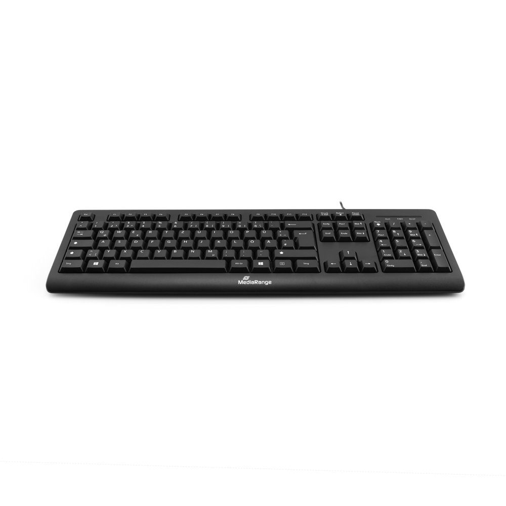 Mediarange Tastatur mit Kabel Keyboard QWERTZ kabelgebunden schwarz MROS109 Tastatur