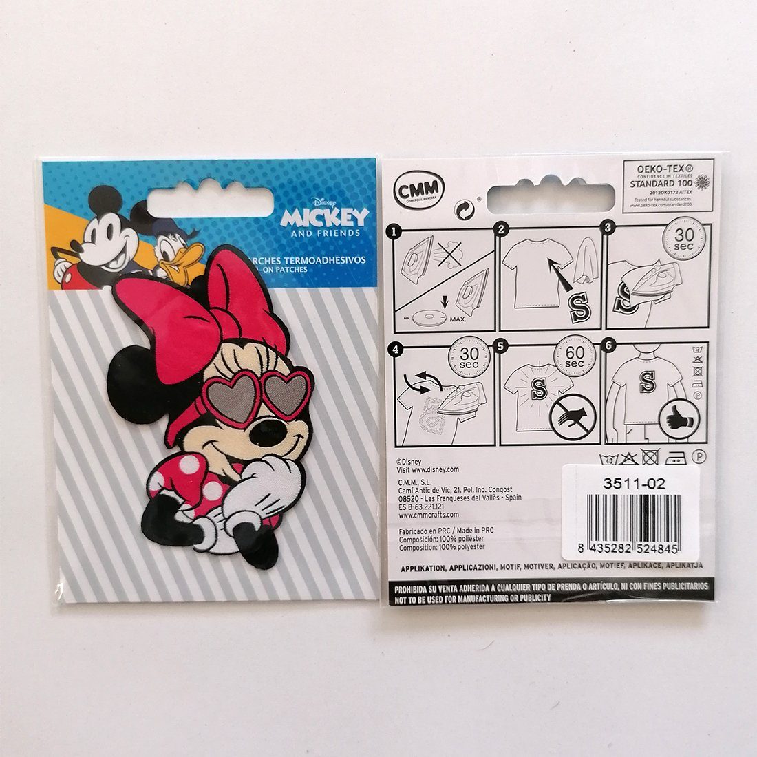Disney Aufnäher Bügelbild, Aufbügler, Applikationen, Patches, Flicken, zum aufbügeln, Polyester, Minnie Mouse Comic Kinder - Größe: 0 x 0 cm