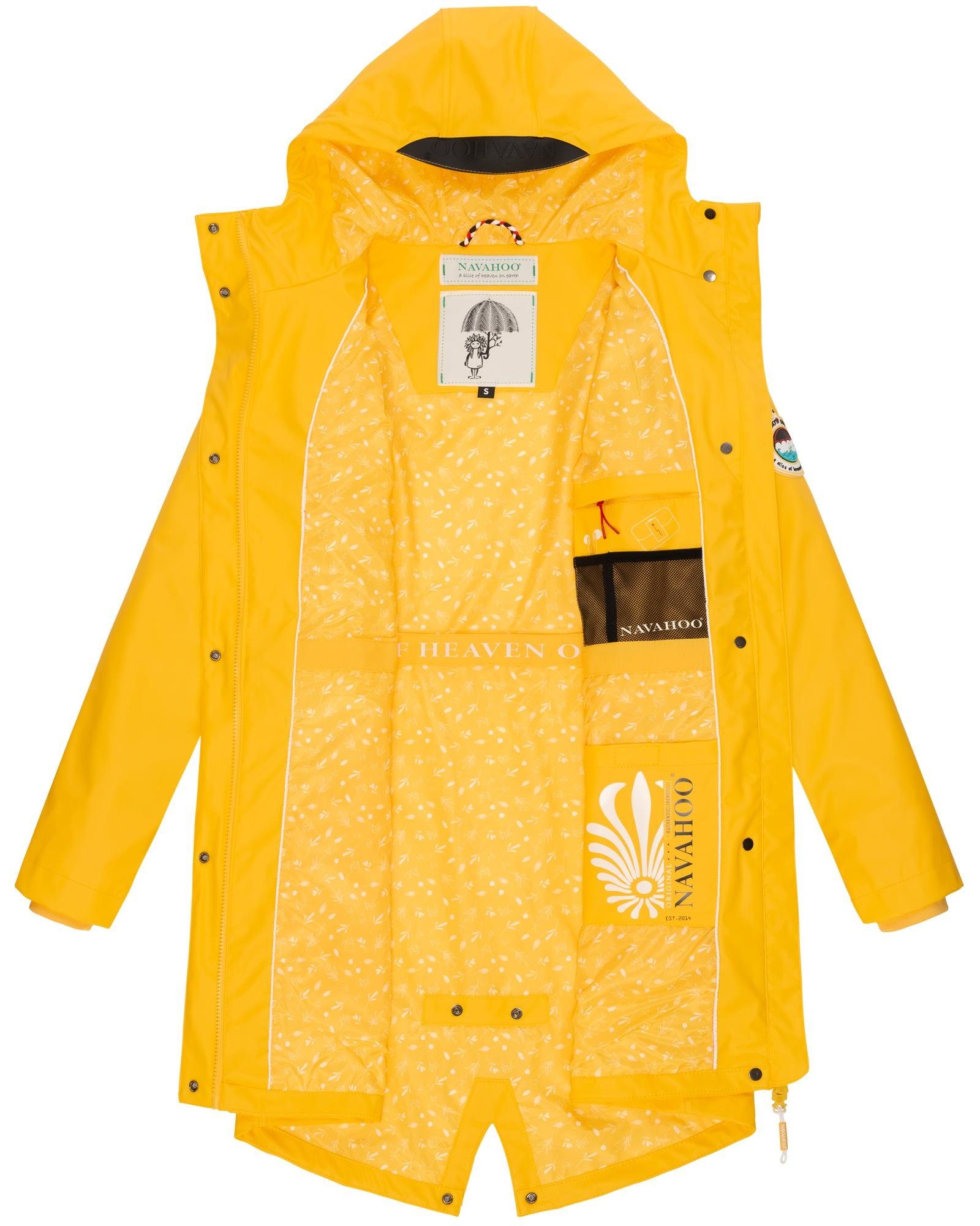 Regenmantel Damen Outdoor gelb modischer Navahoo Regenjacke Stormoo Tropical