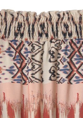 Buffalo Druckkleid mit Ethnoprint und Carmenausschnitt, Tunikakleid, Sommerkleid