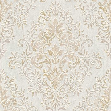 Tadessi Vliestapete Tapete Barock Samuel M1-No.2447, Vliestapete, Gold, Grau, Ornament