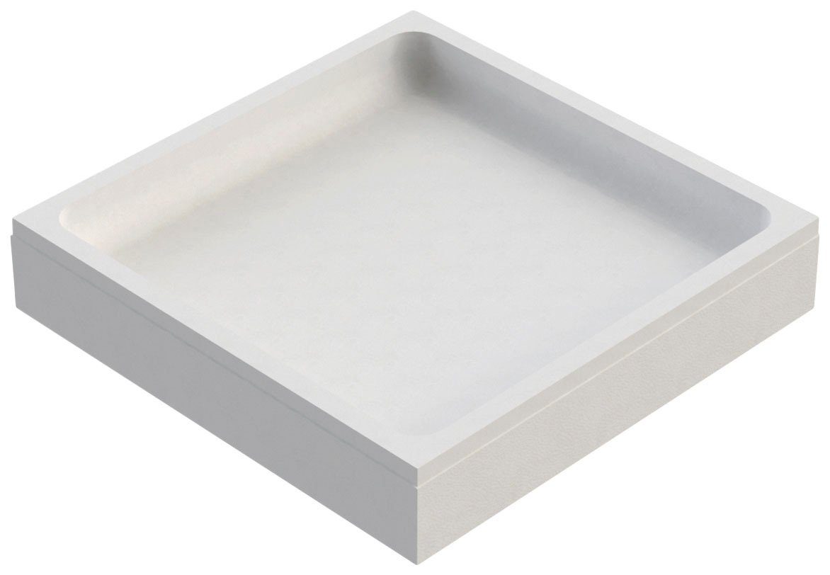 OTTOFOND Duschwanne, quadratisch, Sanitäracryl, Set, 90x90x6 cm, mit Wannenträger, Ablaufgarnitur und Fugendichtband
