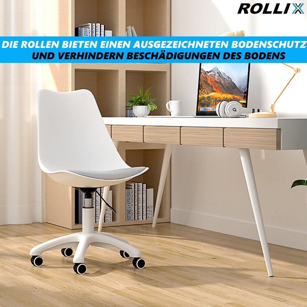 Stuhlrolle kratzfrei ROLLIX MAVURA Bürostuhlrollen [5er 11mm Chefsesselrollen & Set] - Hartbodenrollen leise Stuhlrollen,