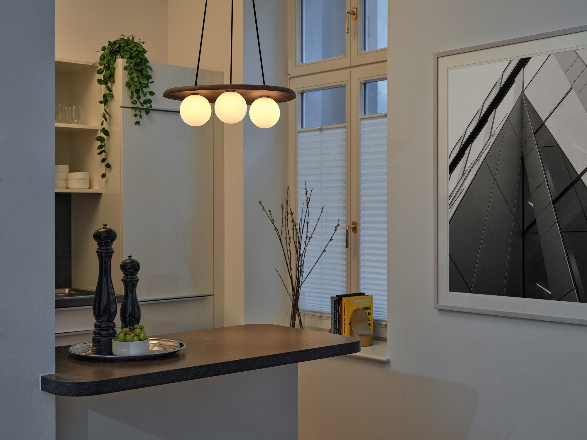 Osram Pendelleuchte Decor Acacia-Wood Nest, ohne Leuchtmittel, braun, Fassung G9