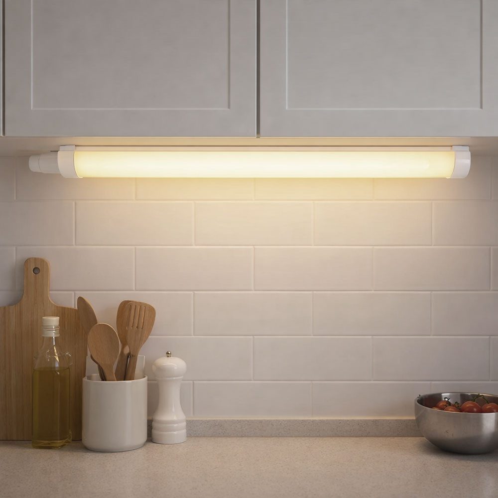 GLOBO LIGHTING LED Unterbauleuchte, LED-Leuchtmittel fest verbaut, Warmweiß, LED Unterbauleuchte Küche Regalleuchte Küchenlampe IP65 Unterbaulampe