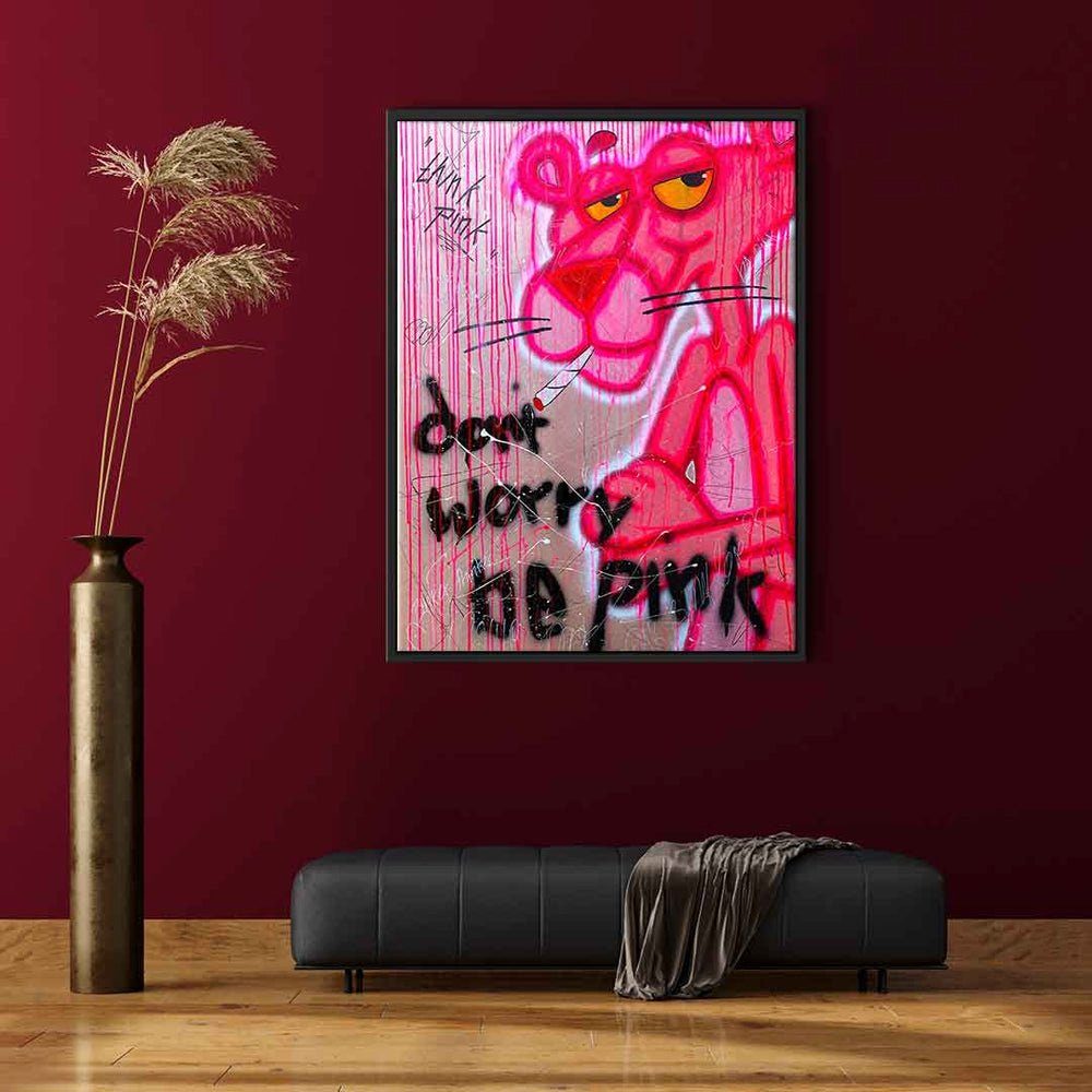 DOTCOMCANVAS® Leinwandbild Dont Worry Be Pink, günstig online kaufen