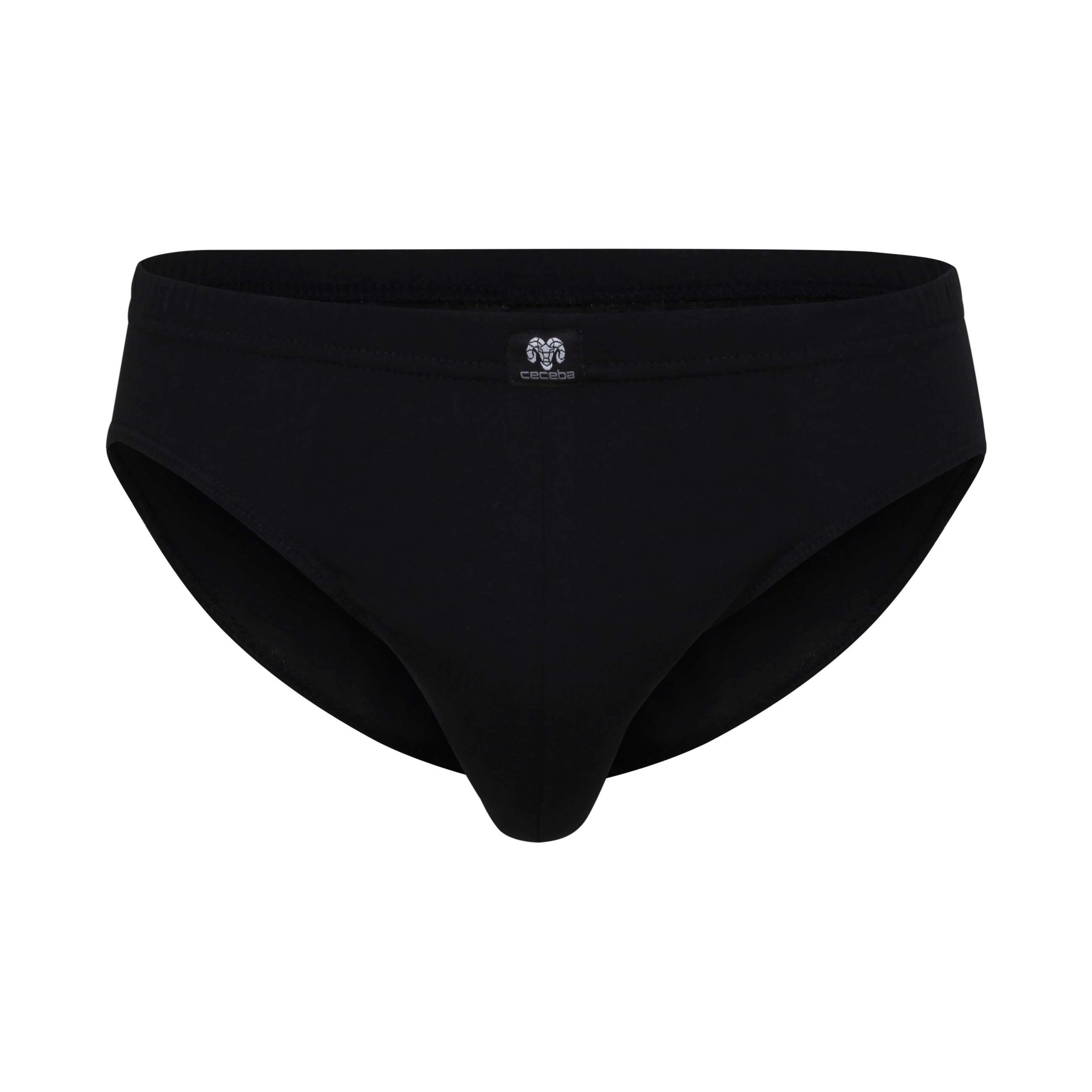 Slip CECEBA Herren Slip schwarz uni 5er Pack
