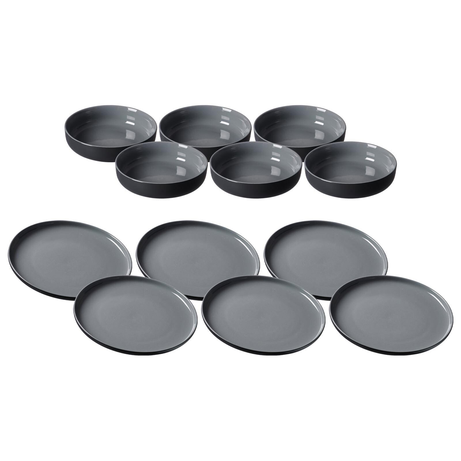 Tafelservice Jasper Teller und Schalenset 12er Set