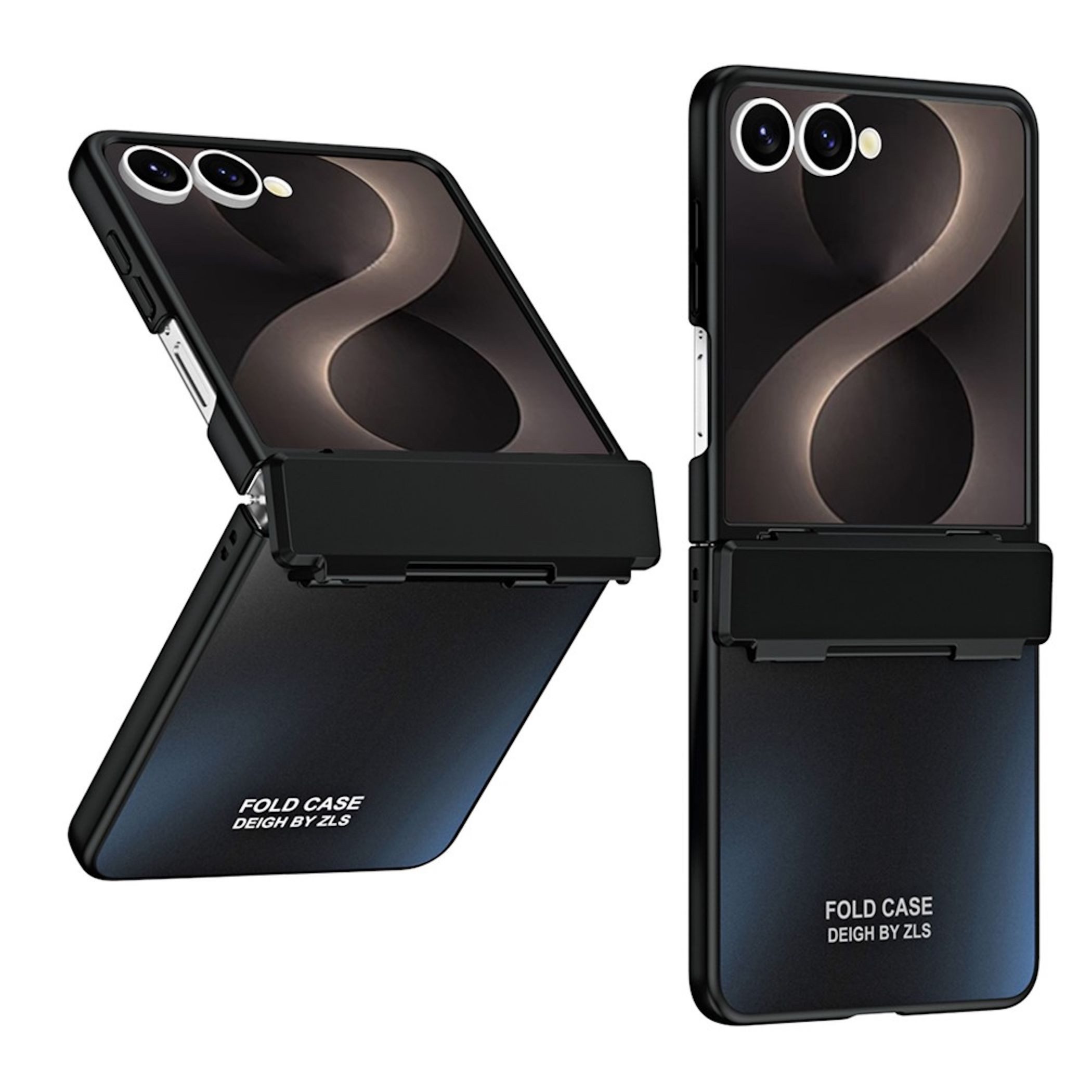 Wigento Handyhülle + 9H Schutzglas für Samsung Galaxy Z Flip8 Scharnier Schutz Schwarz 6,90 Zoll, Scharnier Schutz, Displayschutz, erhöhte Ränder