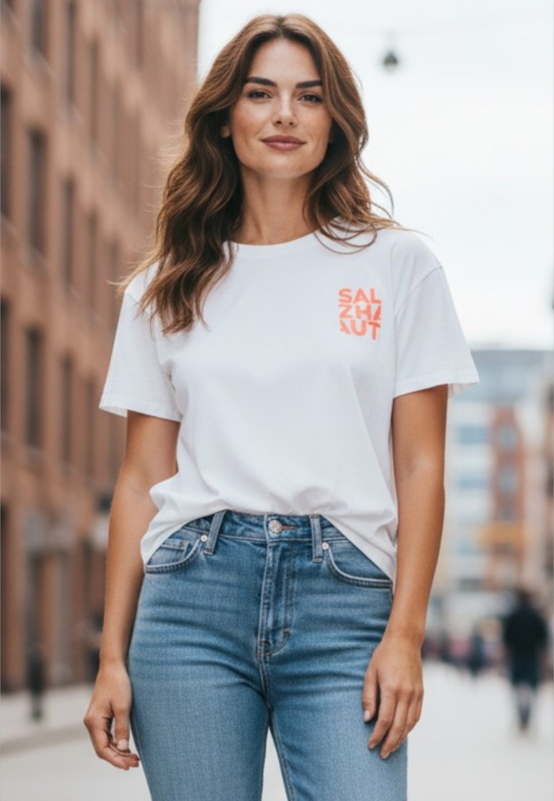 salzhaut T-Shirt WEVEN Damen Relaxed-Fit salzhaut T-Shirt – bequeme Qualität und nordisch klares Design