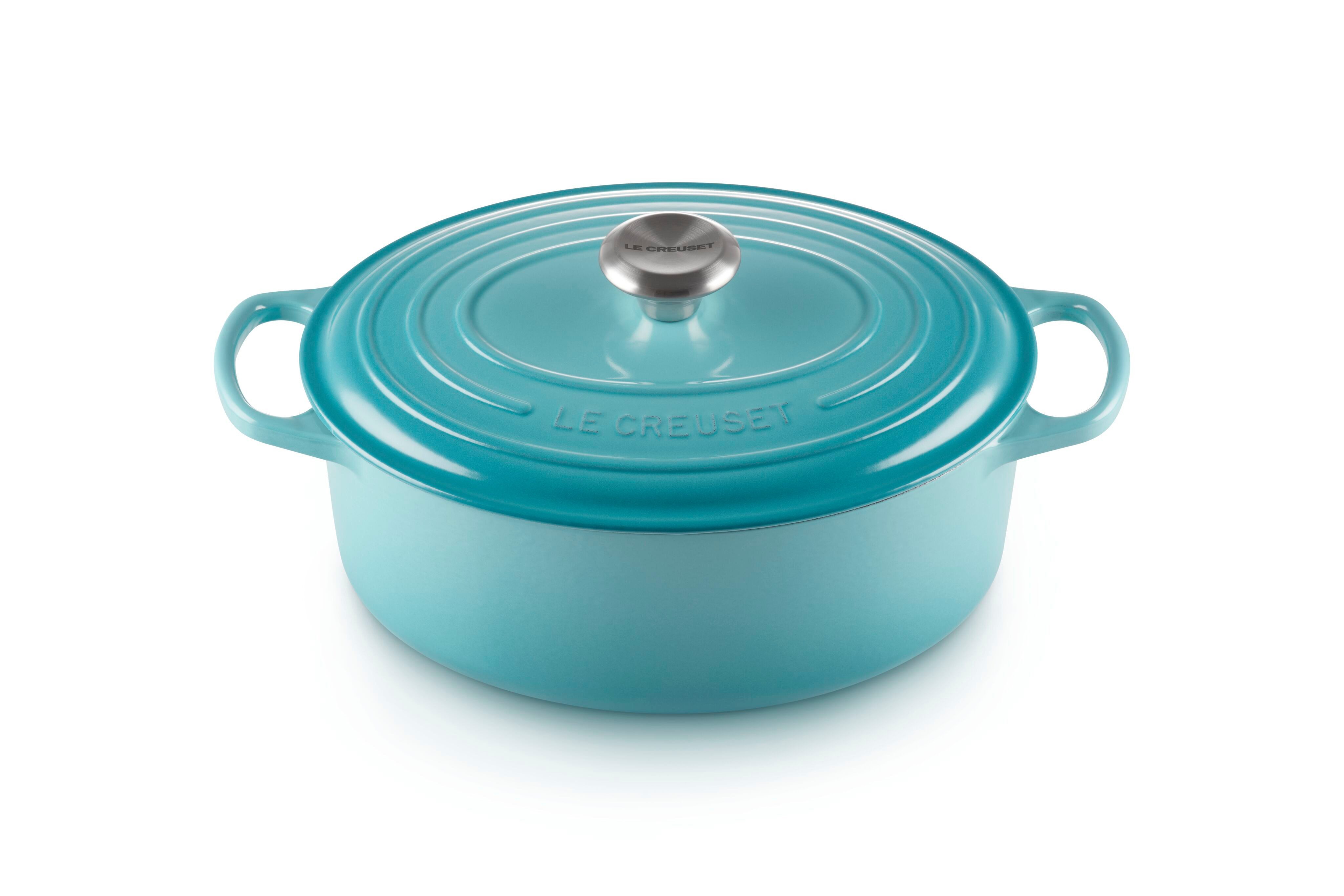 LE CREUSET Bräter Gusseisen-Bräter mit Deckel, Oval, Gusseisen, Ø 29 cm, Karibik, 21178291702430