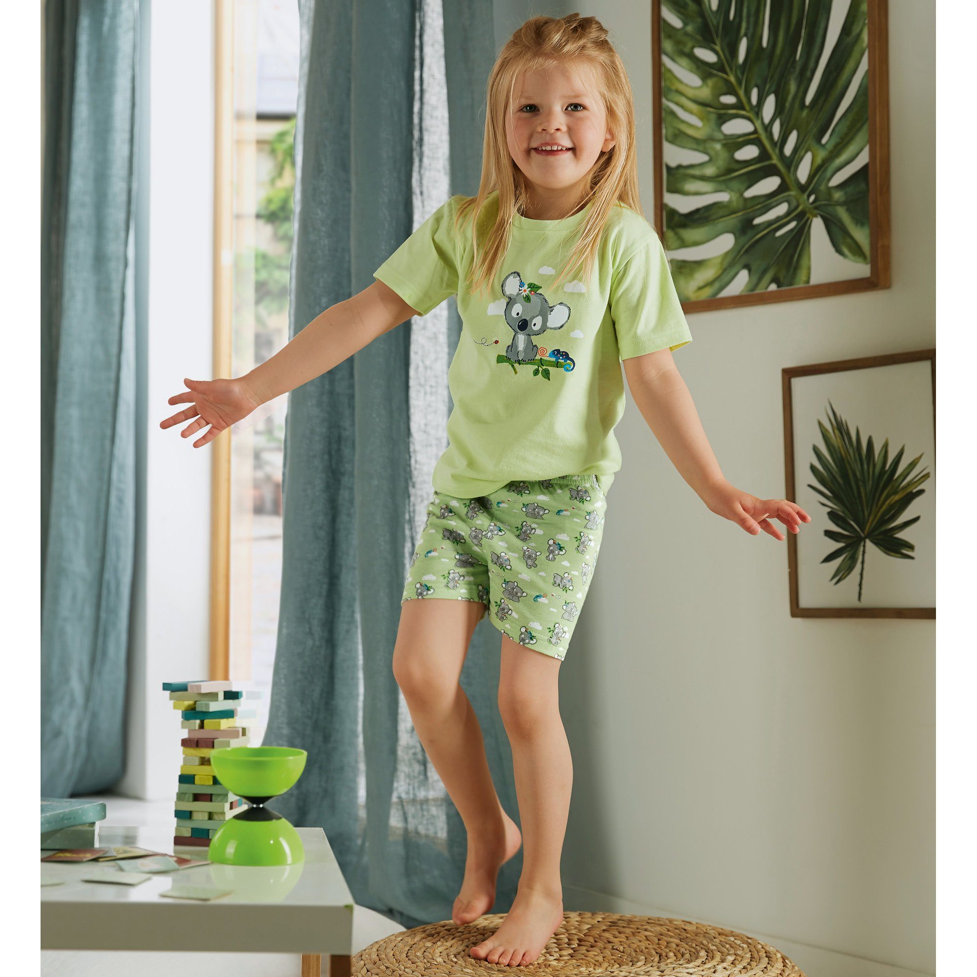 Erwin Müller Pyjama Kinder-Shorty Single-Jersey gemustert/Tiermotive: Koala