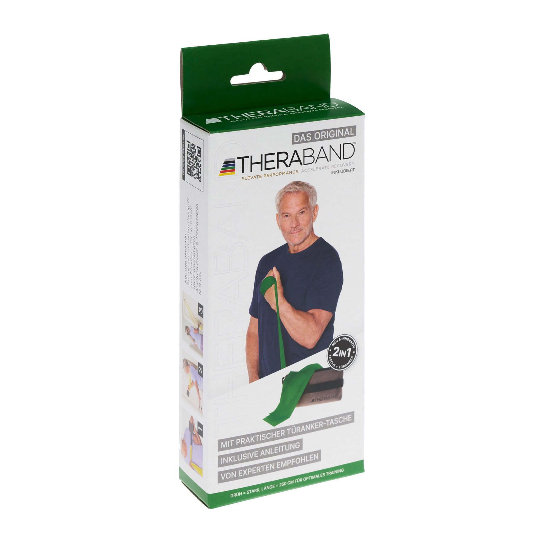 TheraBand Gymnastikband Übungsband 2,50m stark, grün