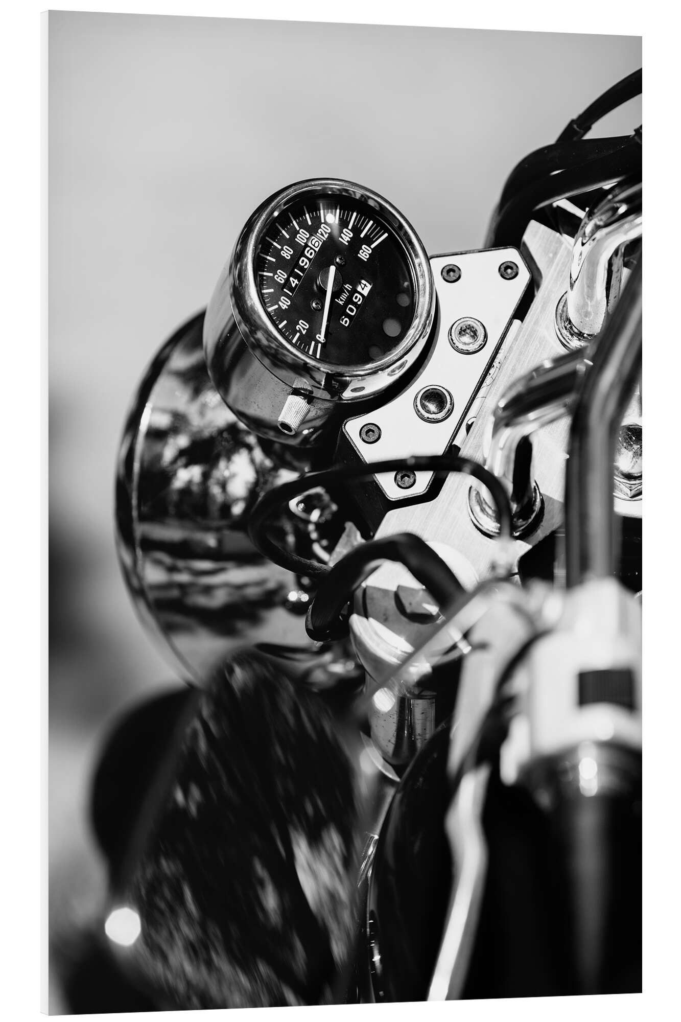 Posterlounge Forex-Bild Editors Choice, Tachometer eines Motorrades, Fotografie
