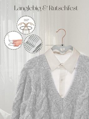 House Day Kleiderbügel Samt, herzförmig dünne Samt Kleiderbügel rutschfest, (Packung, 50-tlg), 360° Drehbarer Haken, Samt Kleiderbügel 42cm