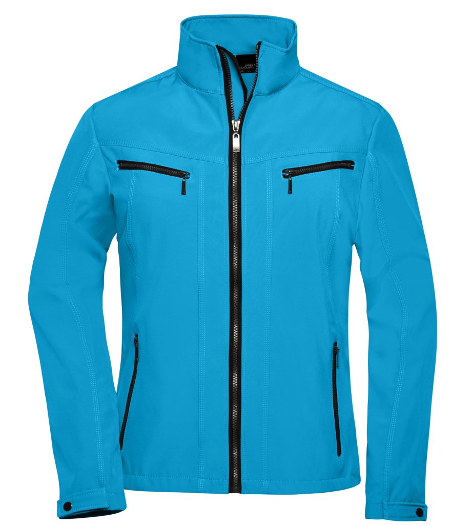 James & Nicholson Softshelljacke Leichte Damen Softshelljacke mit Stehkragen JN1057 mit wasserabweichender Oberfläche