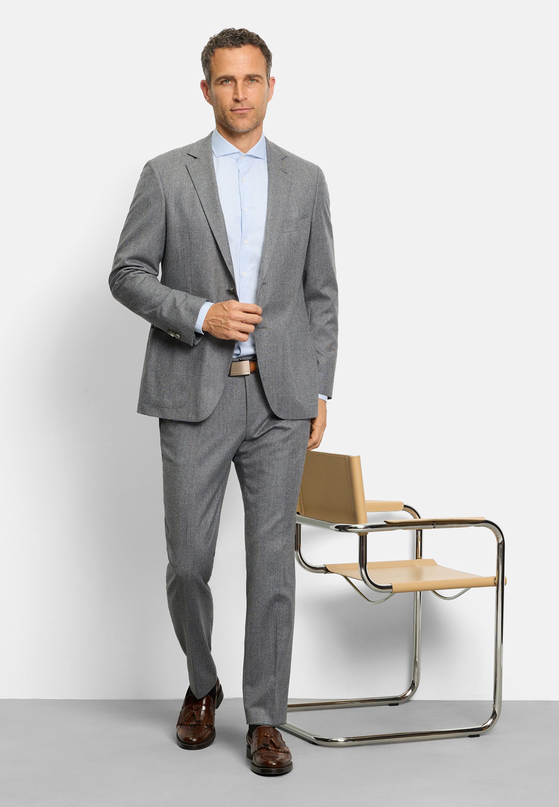 OLYMP Businesshemd OLYMP Level Five, Body Fit, Haifisch