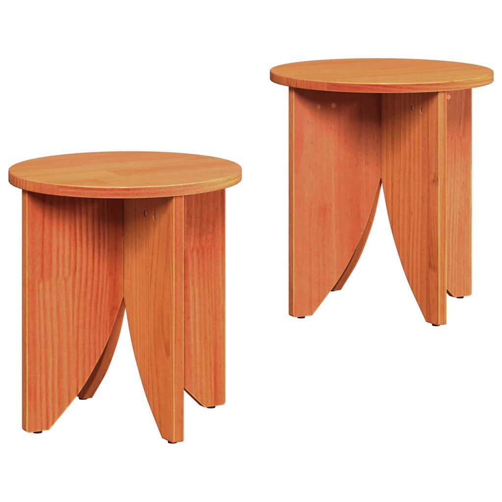 Couchtisch Couchtisch 2 pcs Wachsbraun