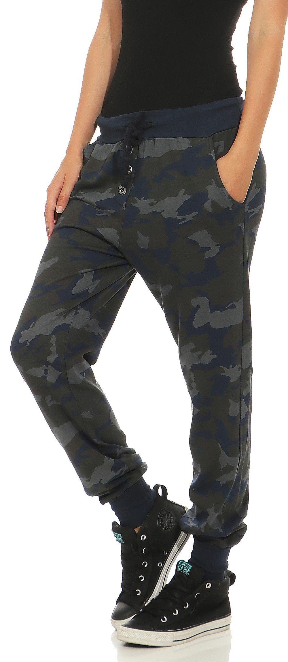 malito more than fashion Jogginghose 8019 Sweathose im Camouflage Look günstig online kaufen