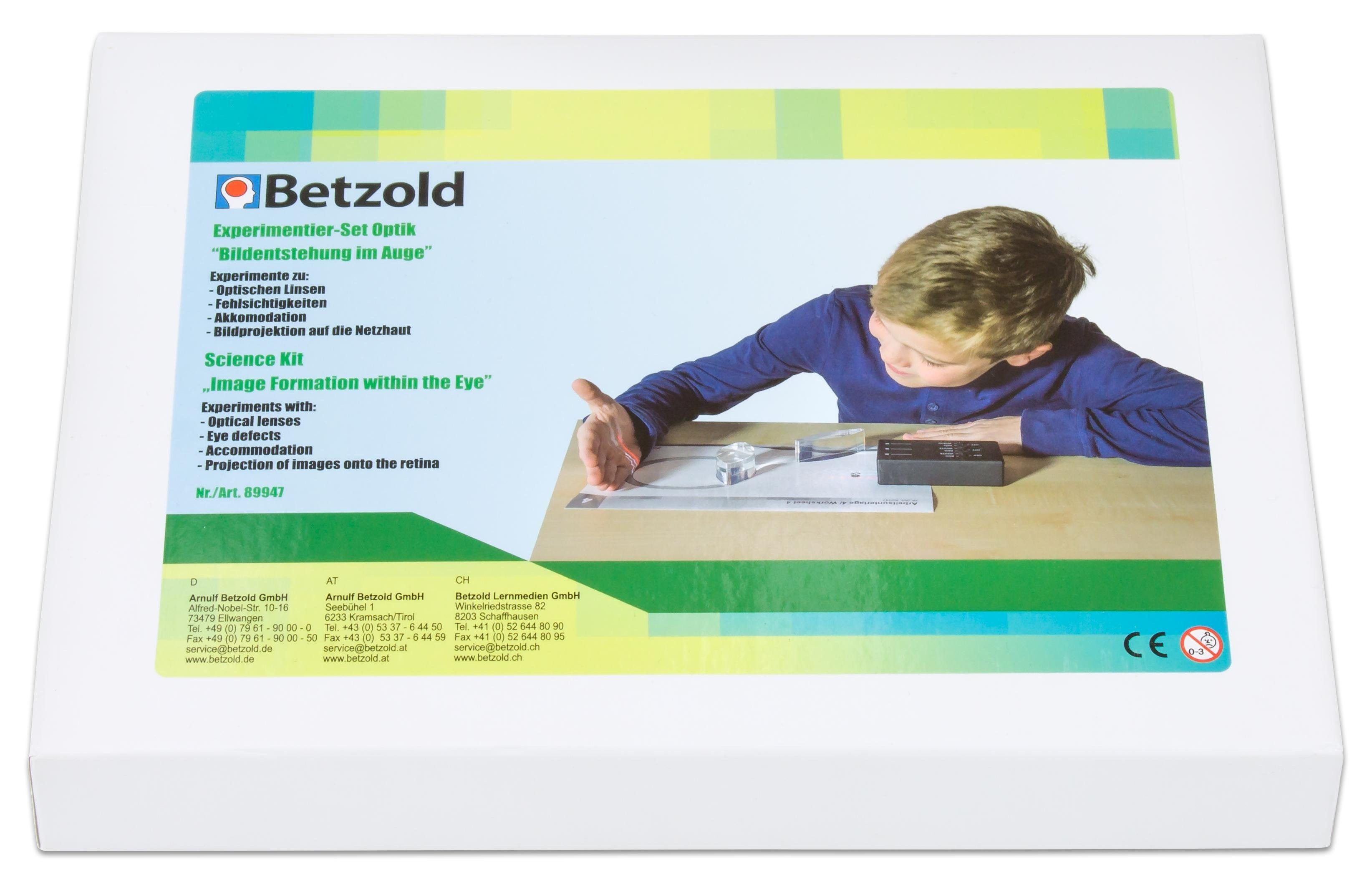 Betzold Experimentierkasten Experimentier-Set „Optik – Bildentstehung im Auge“