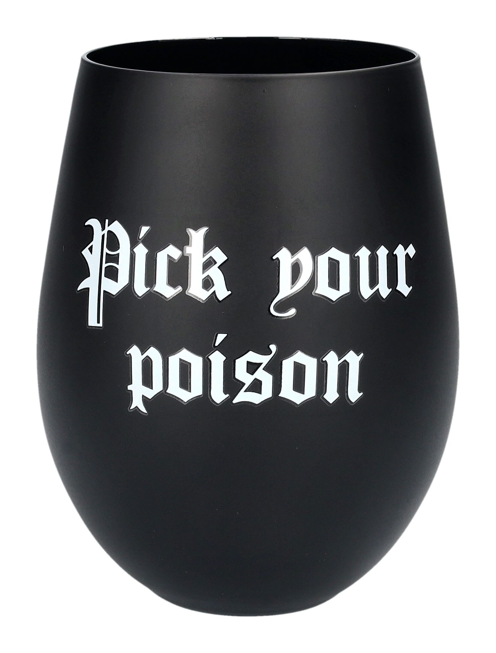 Figuren Shop GmbH Weinglas Weinglas schwarz - Pick Your Poison - Fantasy Gothic Glas Dekoration, Glas