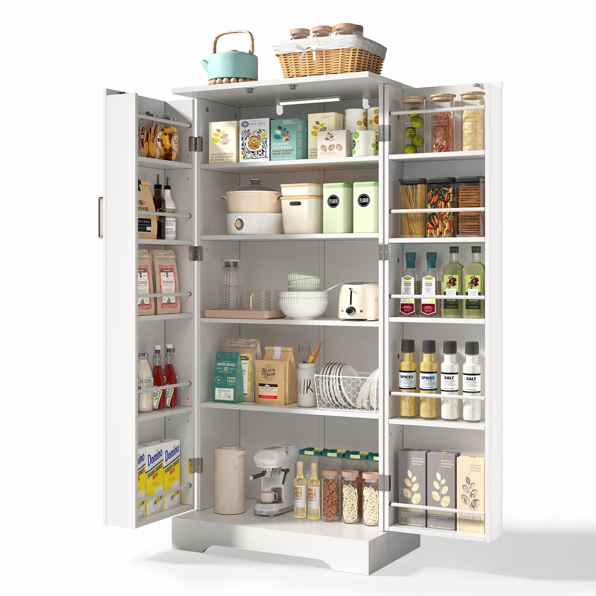 MODFU Sideboard Moderner Buffetschrank,mit Türen (Multifunktionaler weißer günstig online kaufen