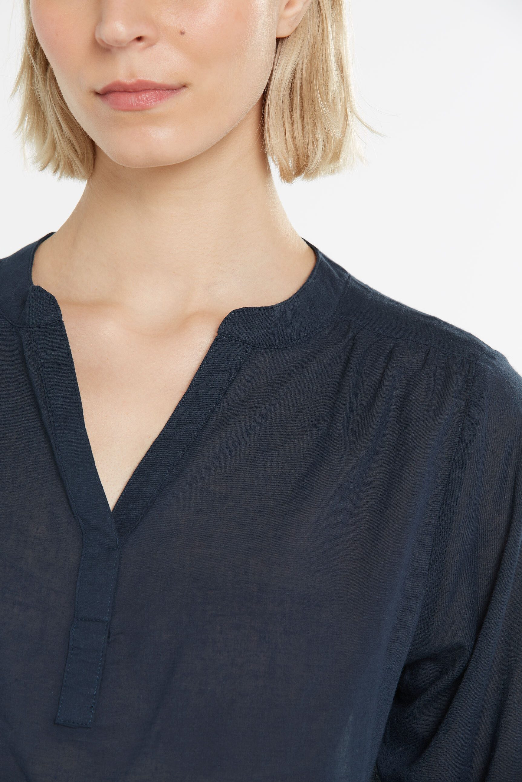 SENSES.THE LABEL Schlupfbluse mit Tunika Ausschnitt
