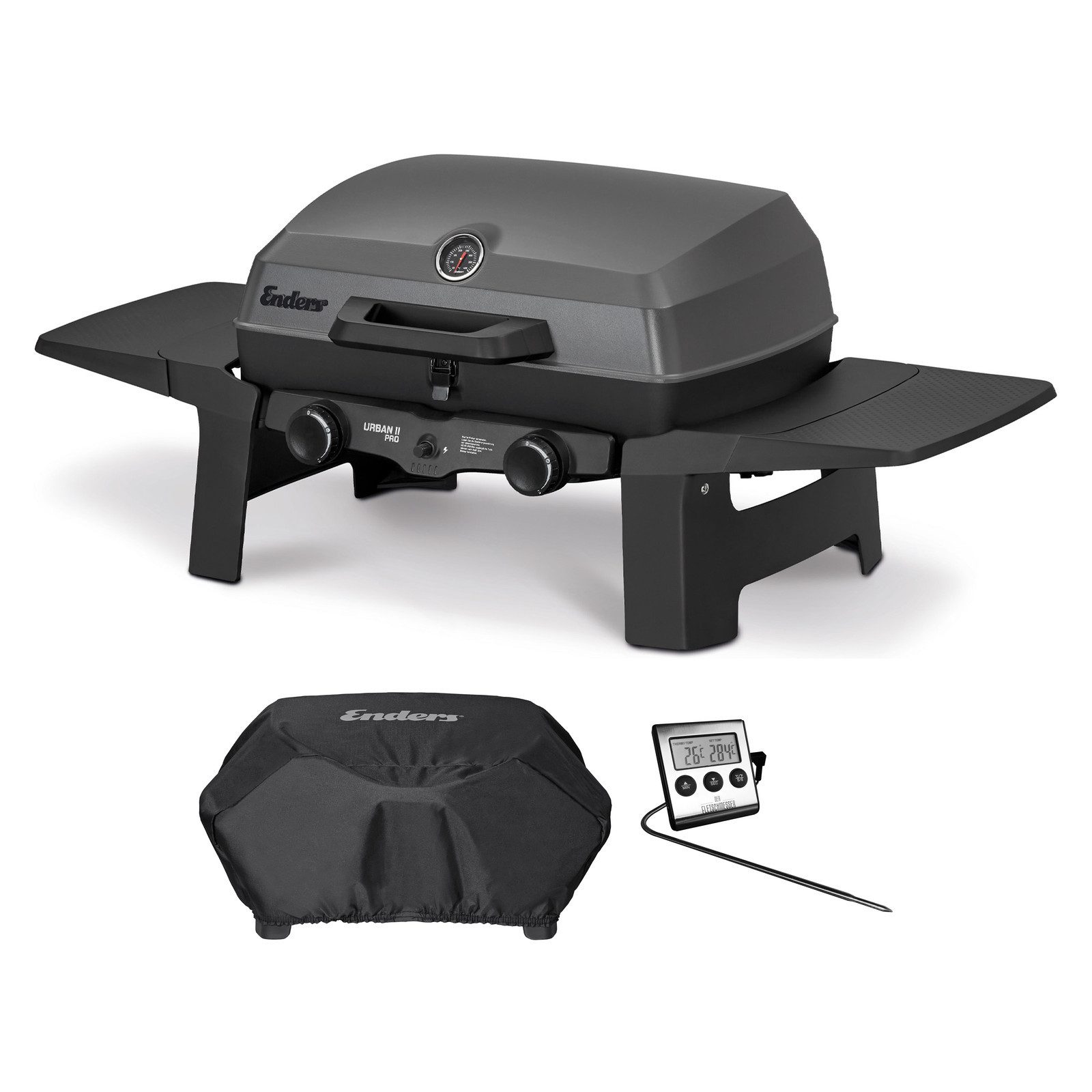 Enders® Gasgrill Tisch-Gasgrill URBAN II PRO inkl. Wetterschutzhülle + Thermometer
