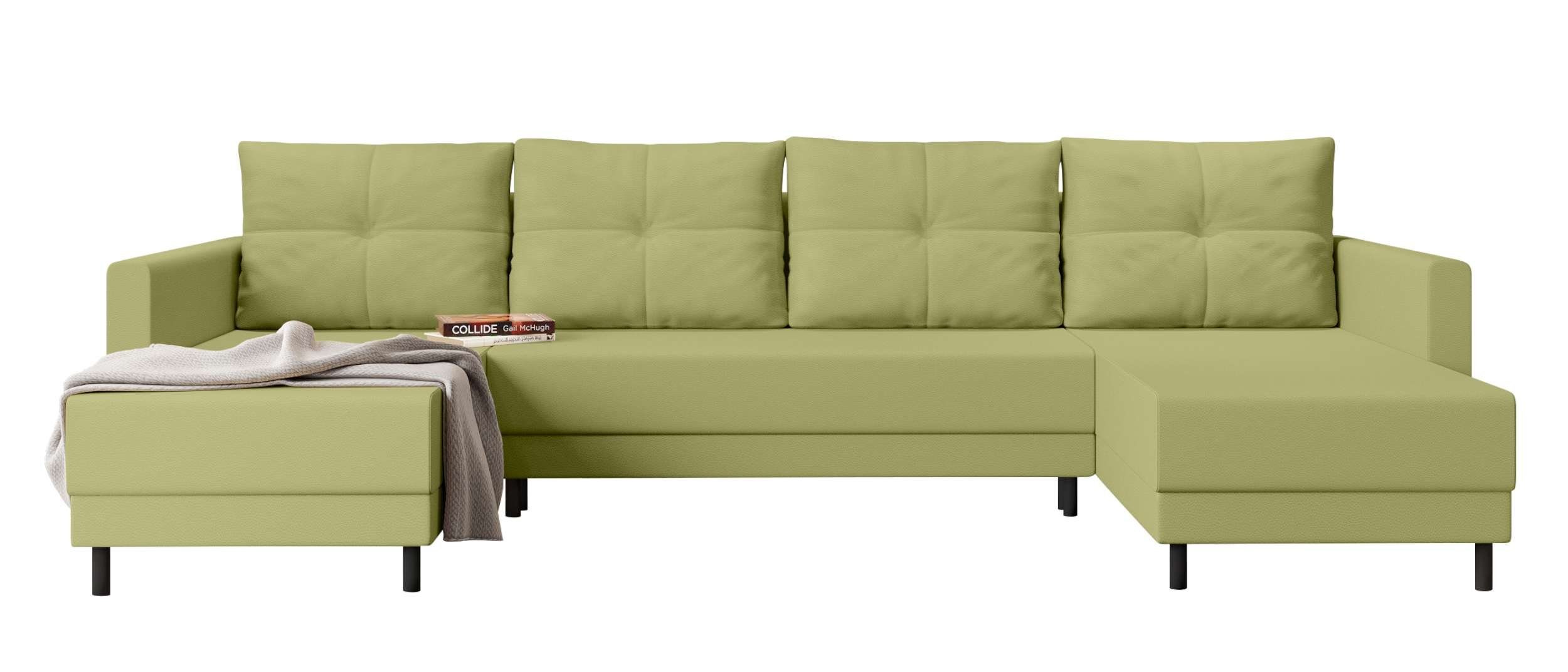 Stylefy Wohnlandschaft Selena, U-Form, mit mit Eckcouch, Bettfunktion, Modern Sitzkomfort, Sofa, Design Bettkasten