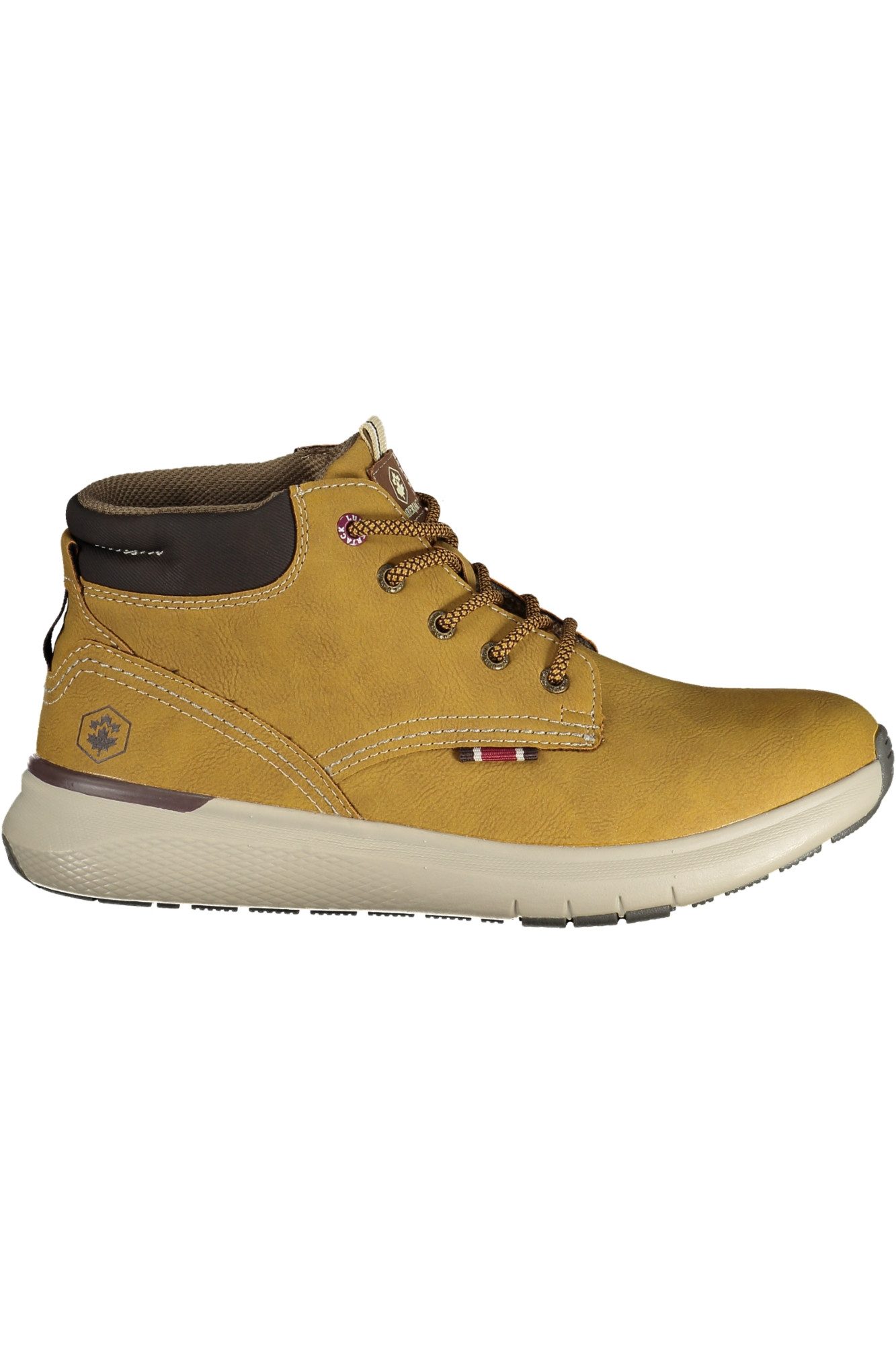 LUMBERJACK Stiefelette Gelbe Herren-Schnürstiefel mit braunen Details und
