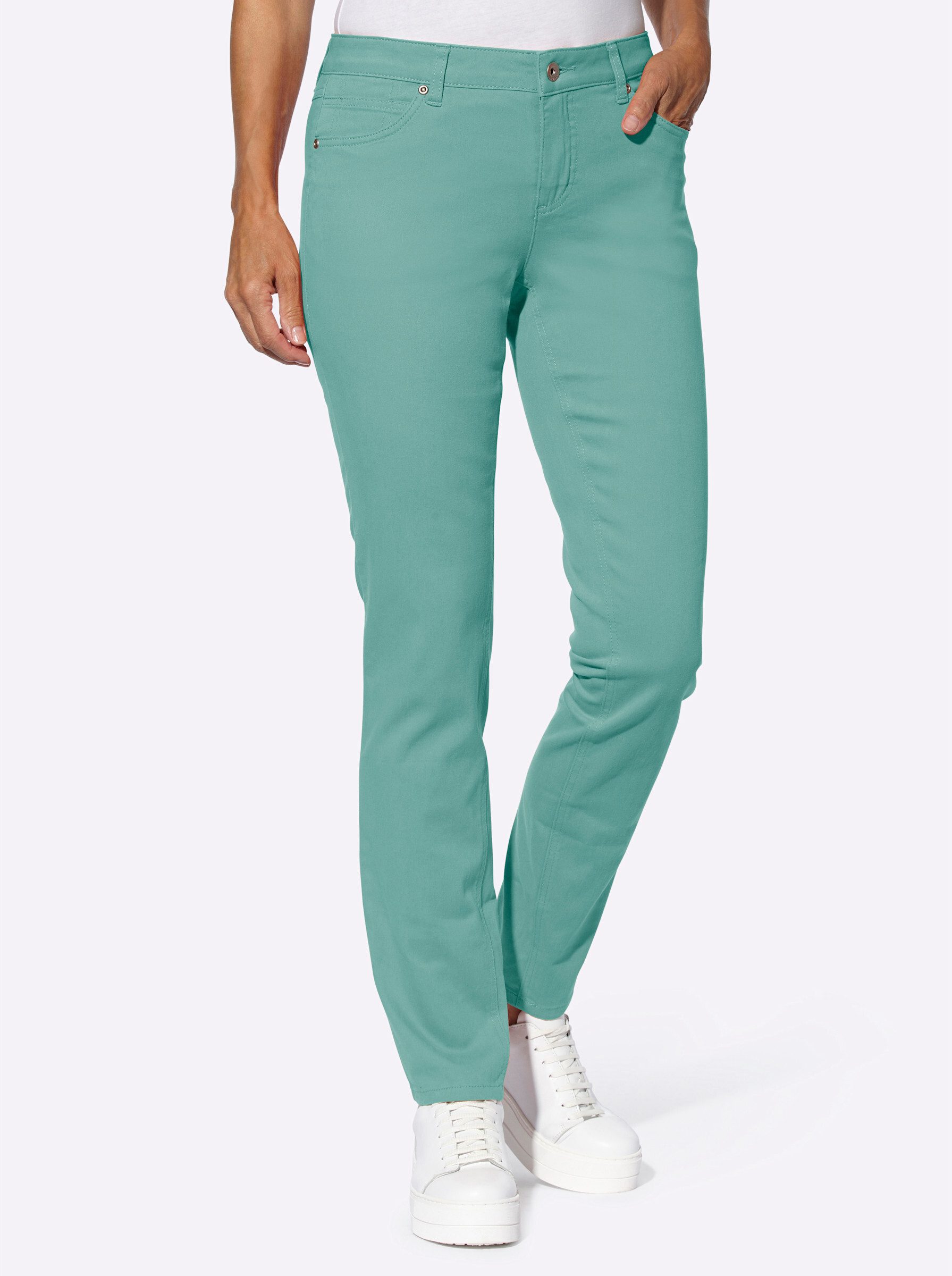 Witt Bequeme Jeans Hose leicht vertieft