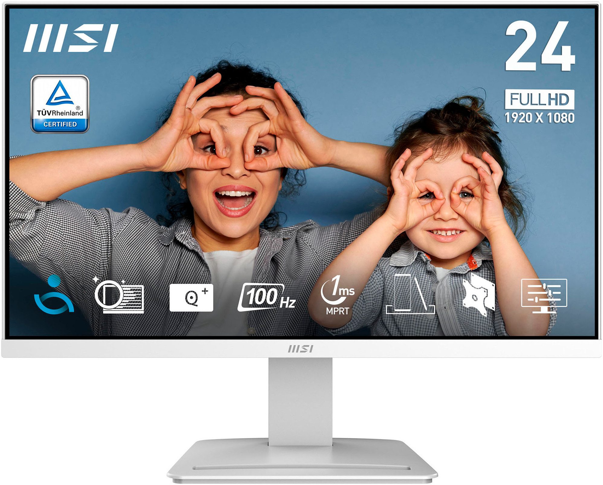 MSI PRO MP2412W LED-Monitor (60 cm/24 ", 1920 x 1080 px, Full HD, 1 ms Reaktionszeit, 100 Hz, VA LED)