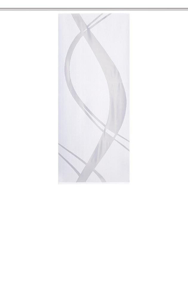 HOME WOHNIDEEN Schiebegardine Schiebegardine TIBASO, blickdicht, Jacquard-Stoff, Farbe: Weiß, Maße: (1 St), Paneelwagen, halbtransparent, 100% Polyester