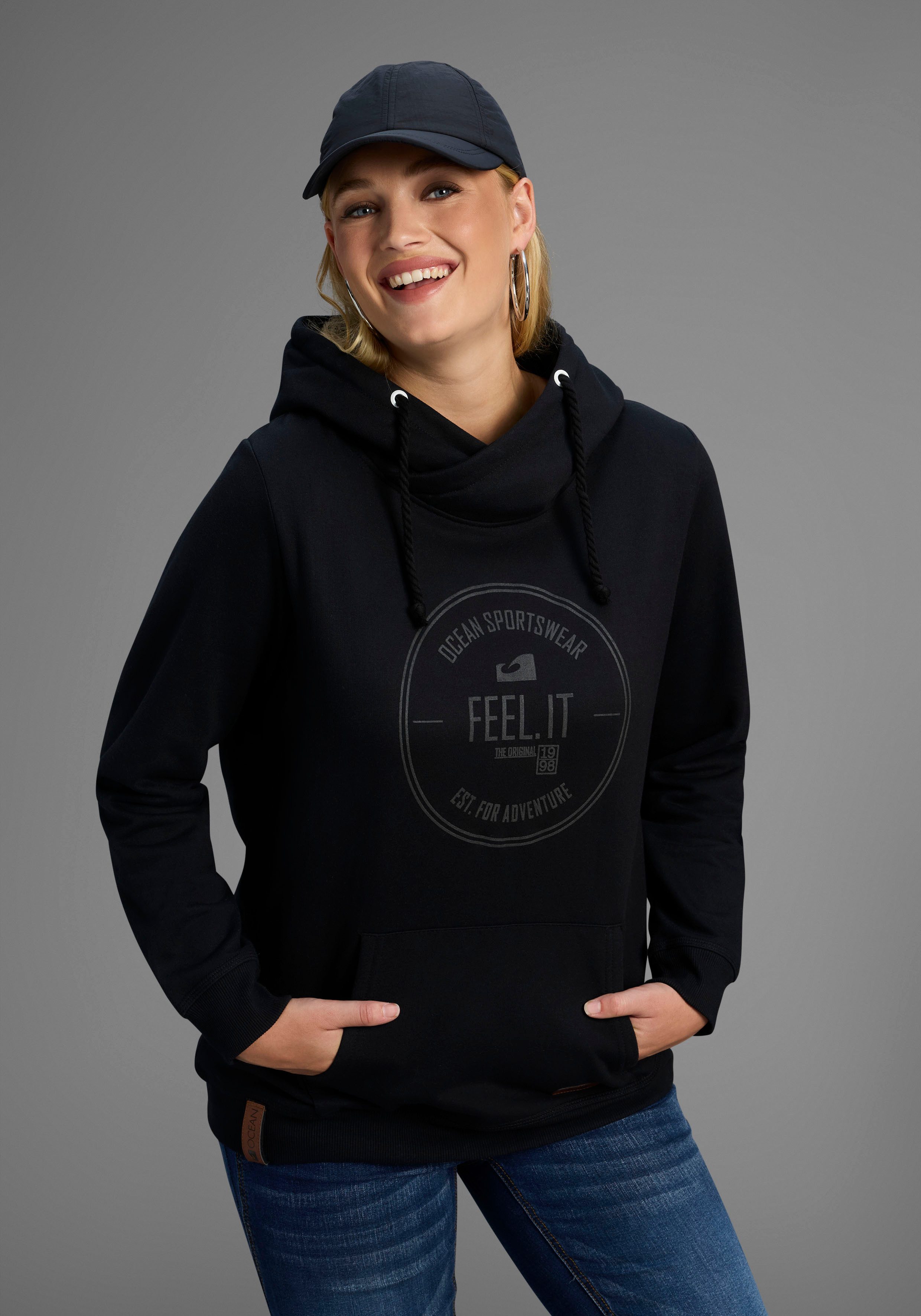 Ocean Sportswear Kapuzensweatshirt Langarm, figurumspielender Schnitt, günstig online kaufen