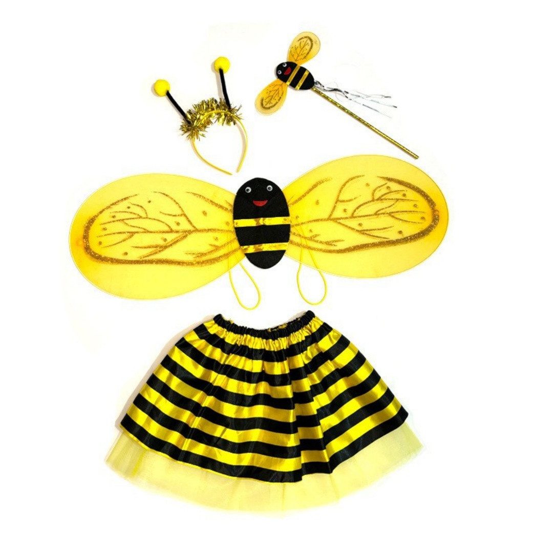 nsihing Kostüm 4 Stück Bienenkostüm Halloween Kinder Kostüm Faschingskostüm Cosplay